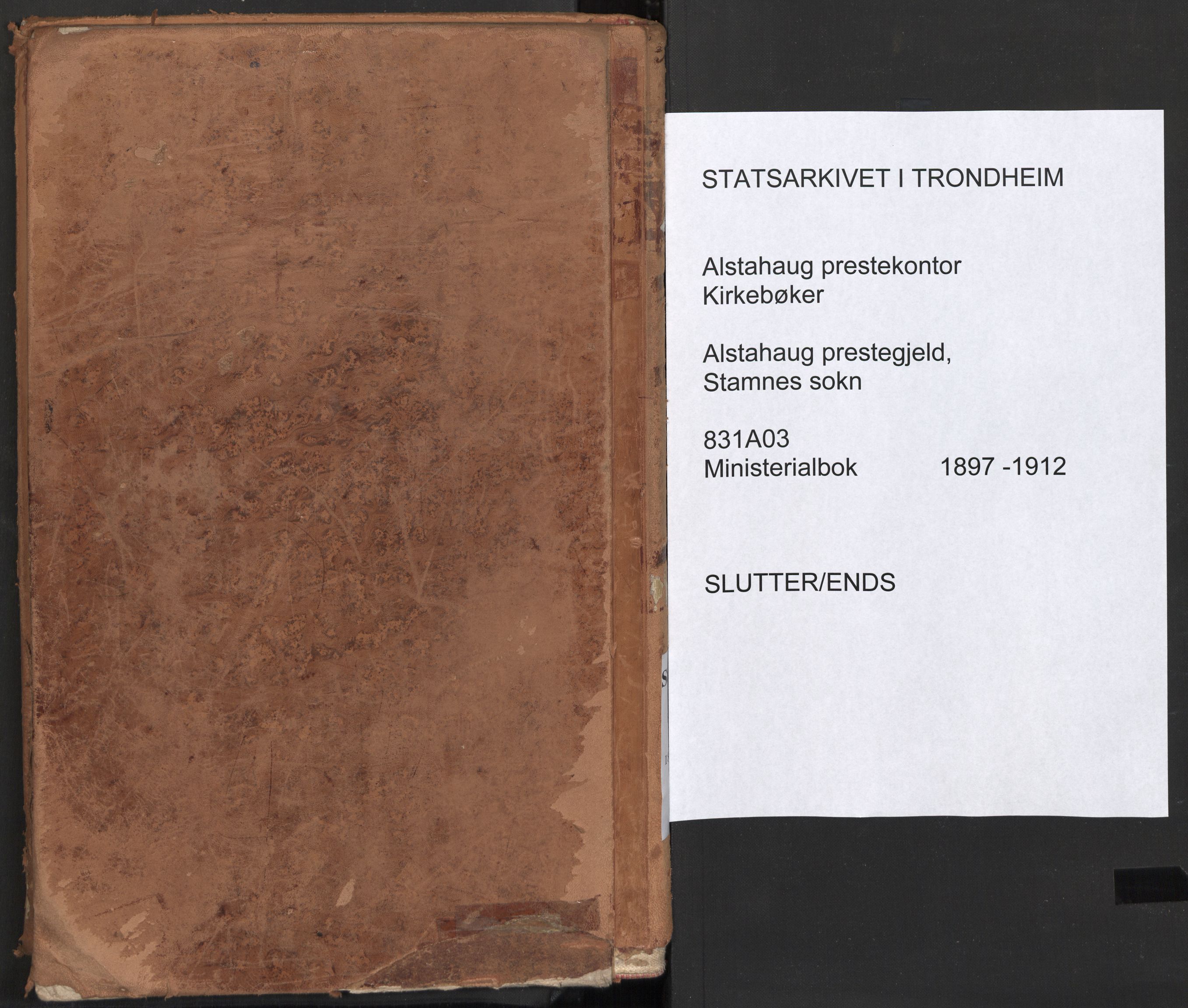 Ministerialprotokoller, klokkerbøker og fødselsregistre - Nordland, AV/SAT-A-1459/831/L0472: Parish register (official) no. 831A03, 1897-1912