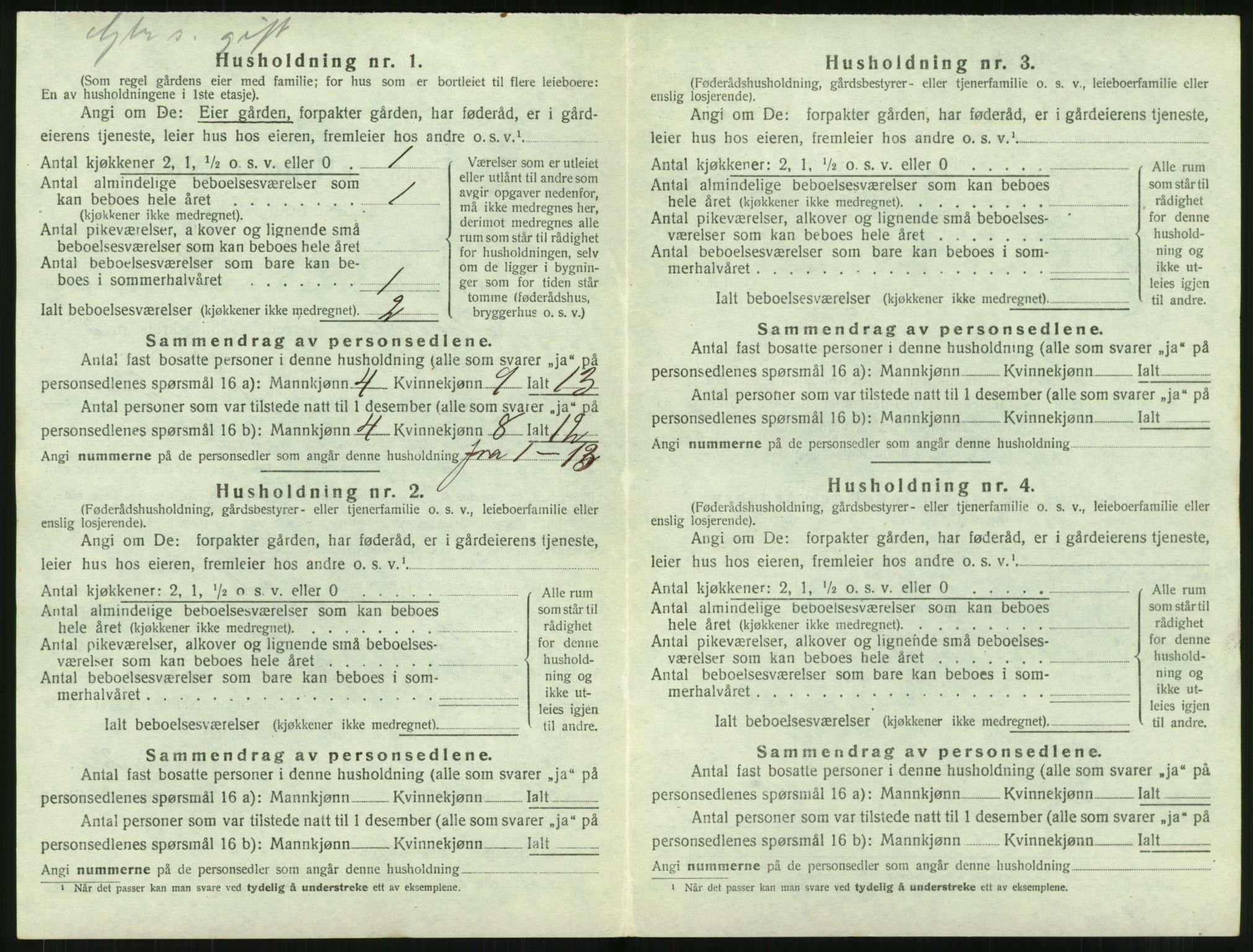 SAT, 1920 census for Borge, 1920, p. 662