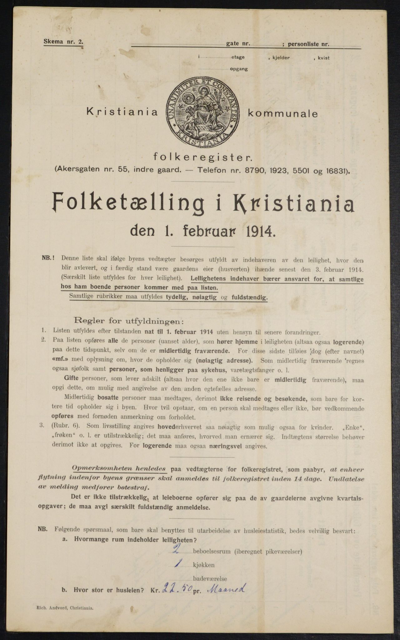 OBA, Municipal Census 1914 for Kristiania, 1914, p. 60062