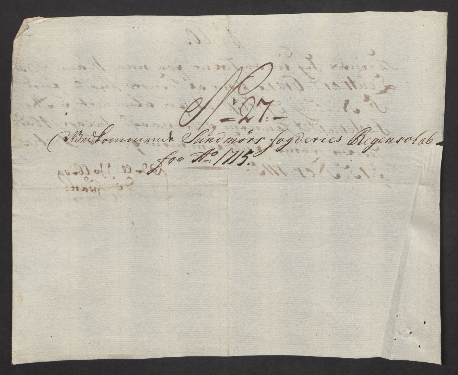 Rentekammeret inntil 1814, Reviderte regnskaper, Fogderegnskap, AV/RA-EA-4092/R54/L3567: Fogderegnskap Sunnmøre, 1715, p. 216