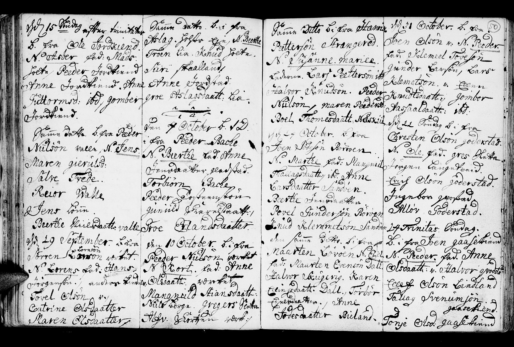 Holt sokneprestkontor, AV/SAK-1111-0021/F/Fb/L0005: Parish register (copy) no. B 5, 1746-1764, p. 50