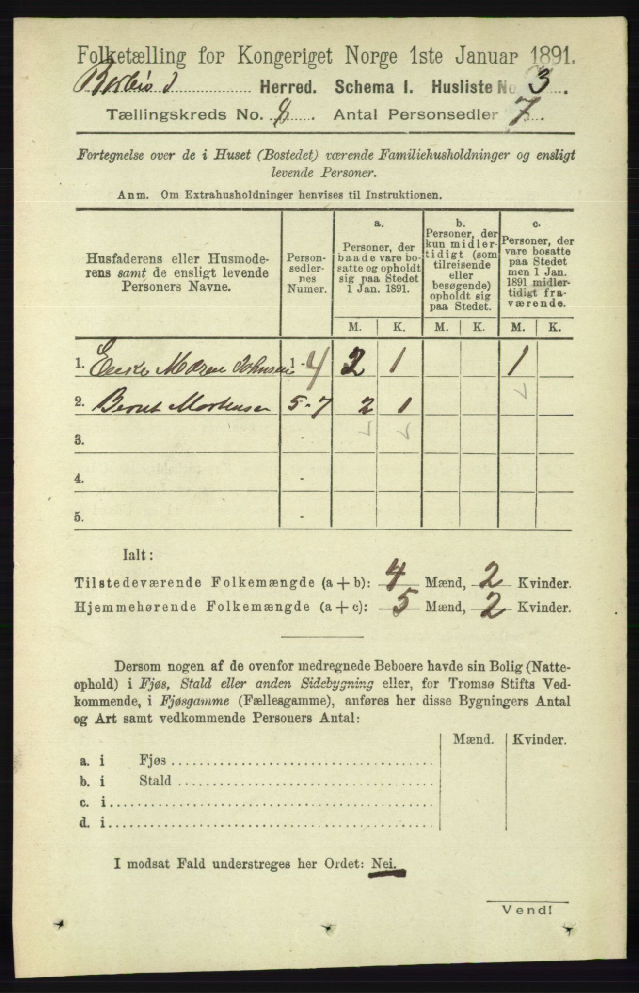 RA, 1891 census for 0990 Barbu, 1891, p. 5772