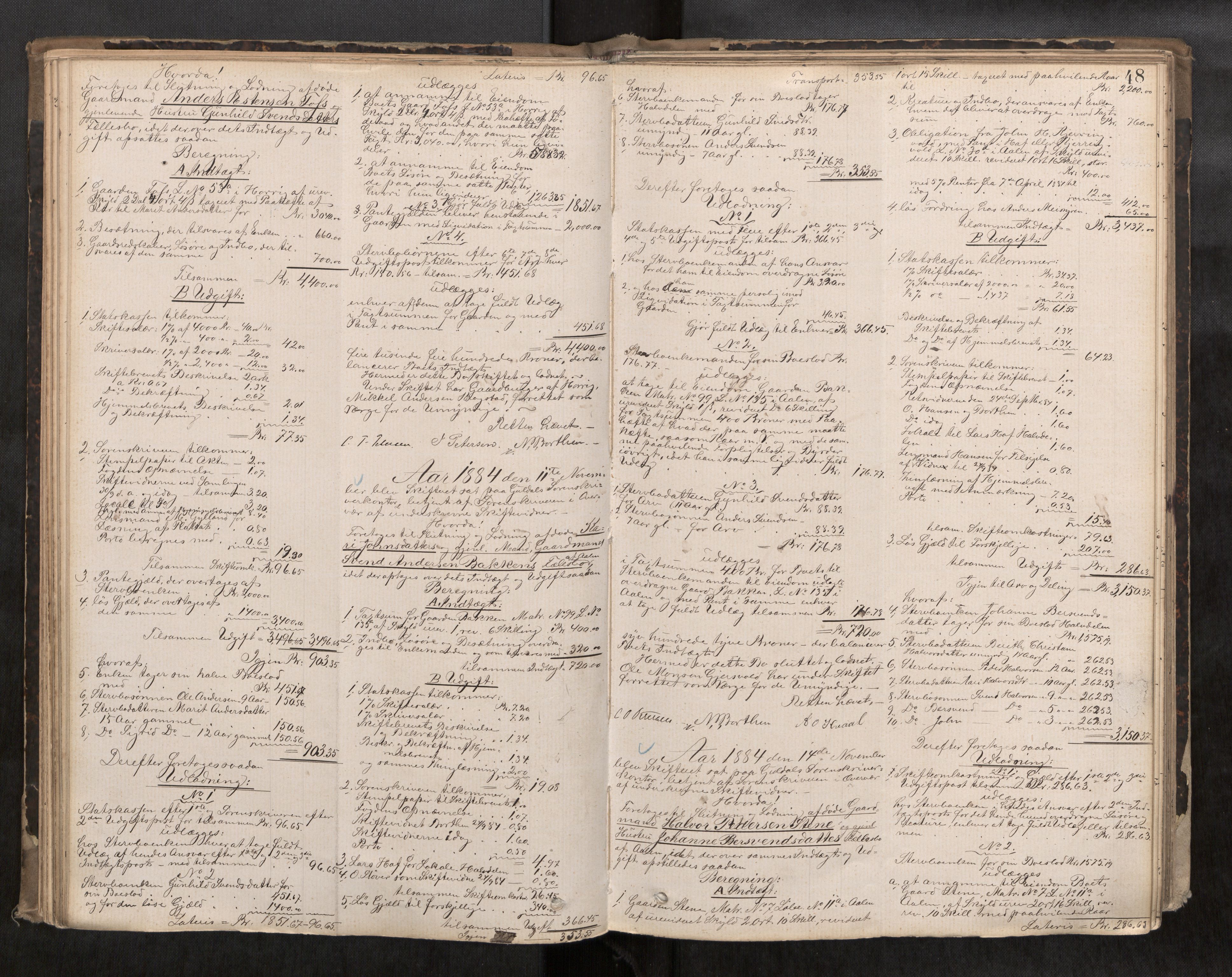 Gauldal sorenskriveri, AV/SAT-A-0014/1/3/3A/L0014: Skifteslutningsprotokoll  1, 1882-1889, p. 48