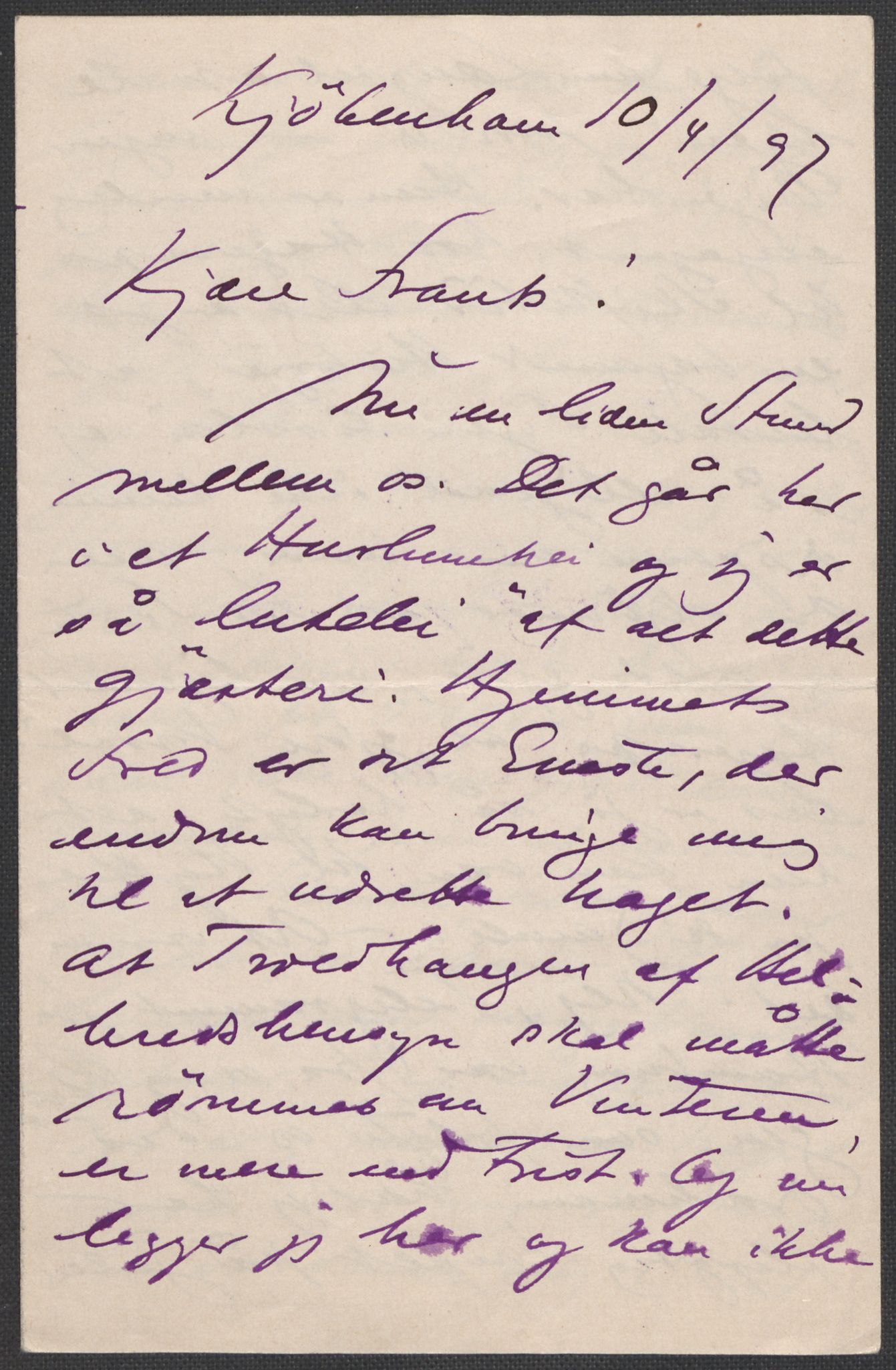 Beyer, Frants, AV/RA-PA-0132/F/L0001: Brev fra Edvard Grieg til Frantz Beyer og "En del optegnelser som kan tjene til kommentar til brevene" av Marie Beyer, 1872-1907, p. 499