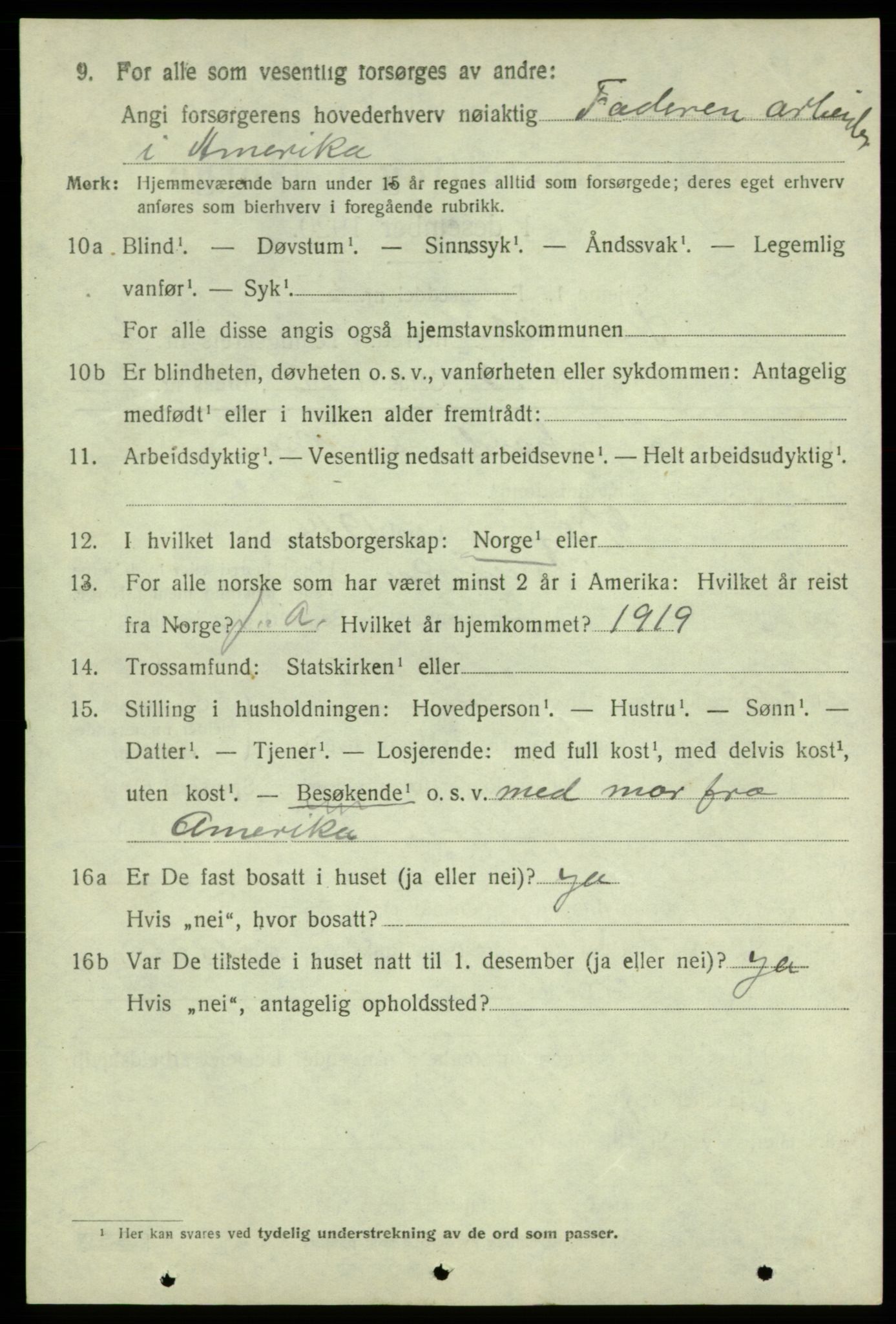 SAB, 1920 census for Strandebarm, 1920, p. 4375