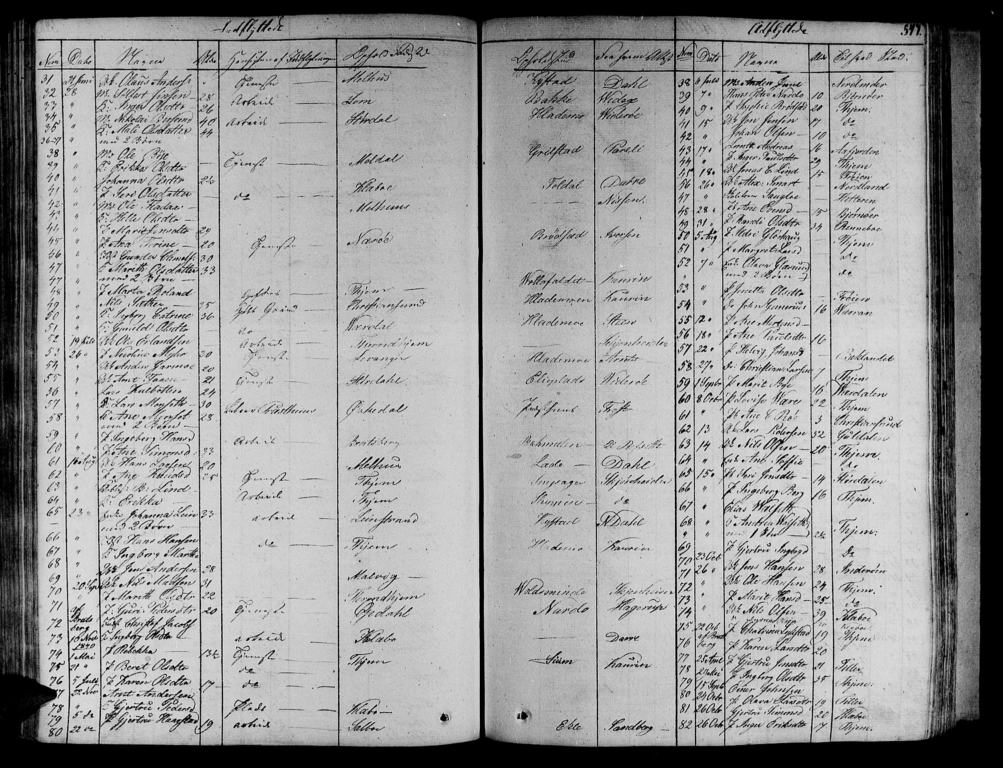 Ministerialprotokoller, klokkerbøker og fødselsregistre - Sør-Trøndelag, SAT/A-1456/606/L0286: Parish register (official) no. 606A04 /1, 1823-1840, p. 547