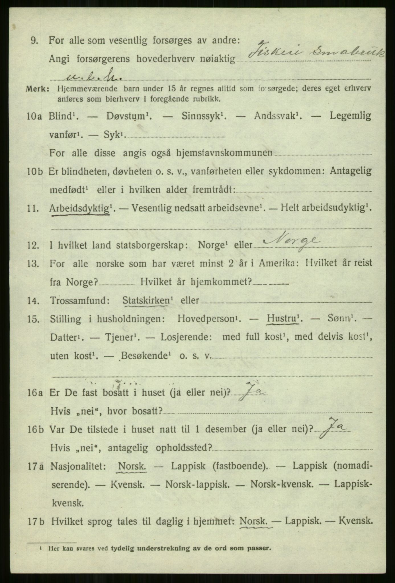 SATØ, 1920 census for Skjervøy, 1920, p. 6386