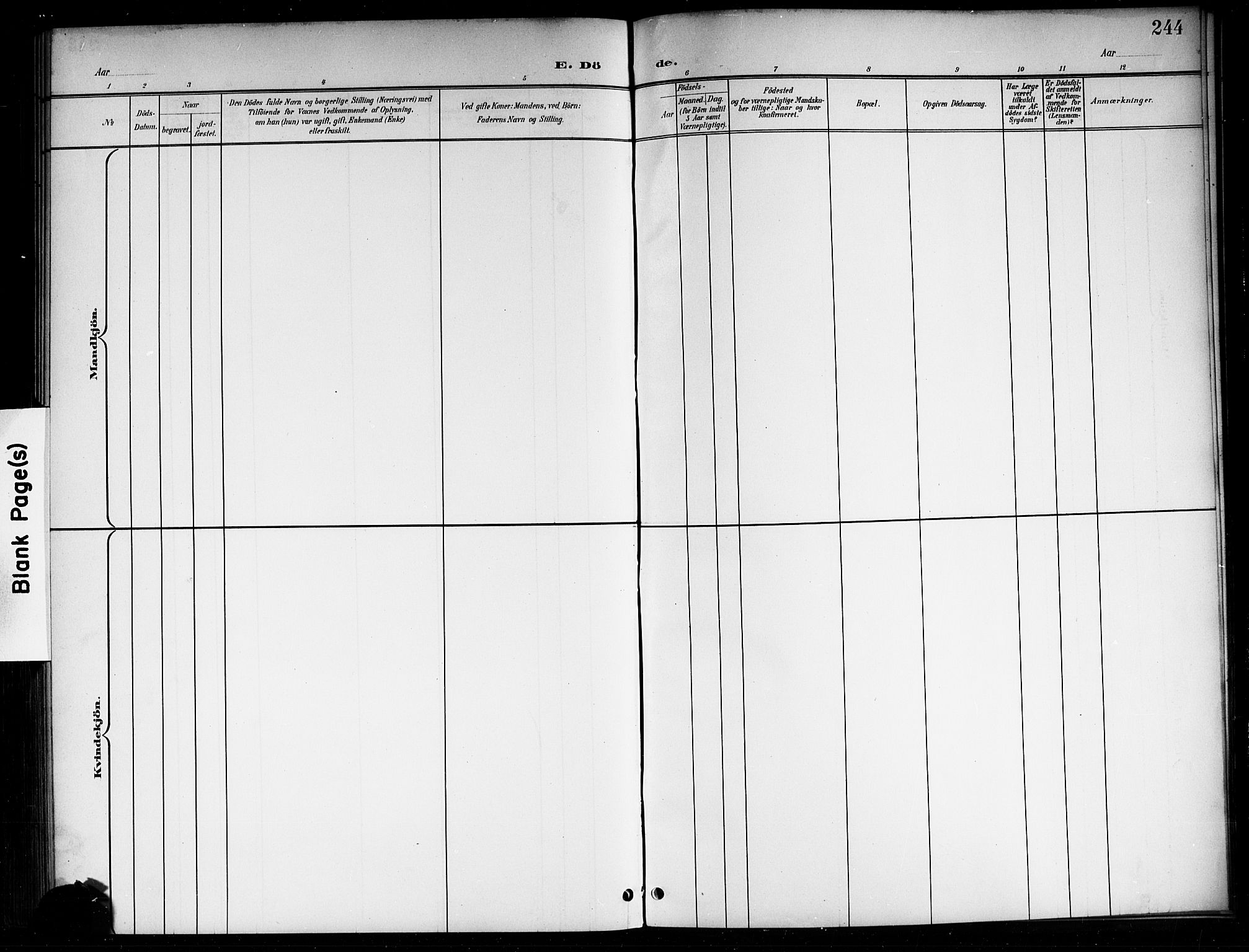Sigdal kirkebøker, SAKO/A-245/G/Ga/L0006: Parish register (copy) no. I 6, 1901-1916, p. 244