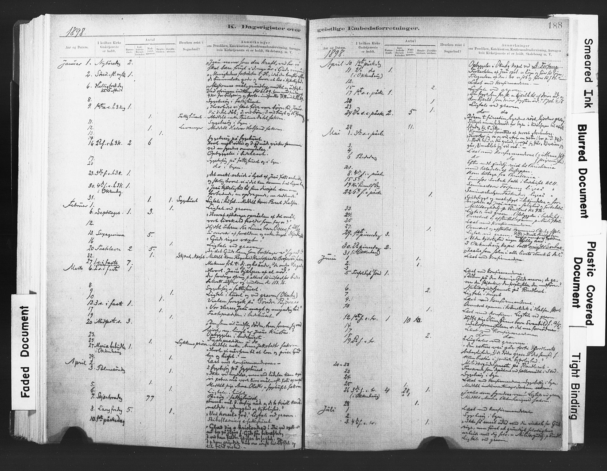 Ministerialprotokoller, klokkerbøker og fødselsregistre - Nord-Trøndelag, SAT/A-1458/720/L0189: Parish register (official) no. 720A05, 1880-1911, p. 188