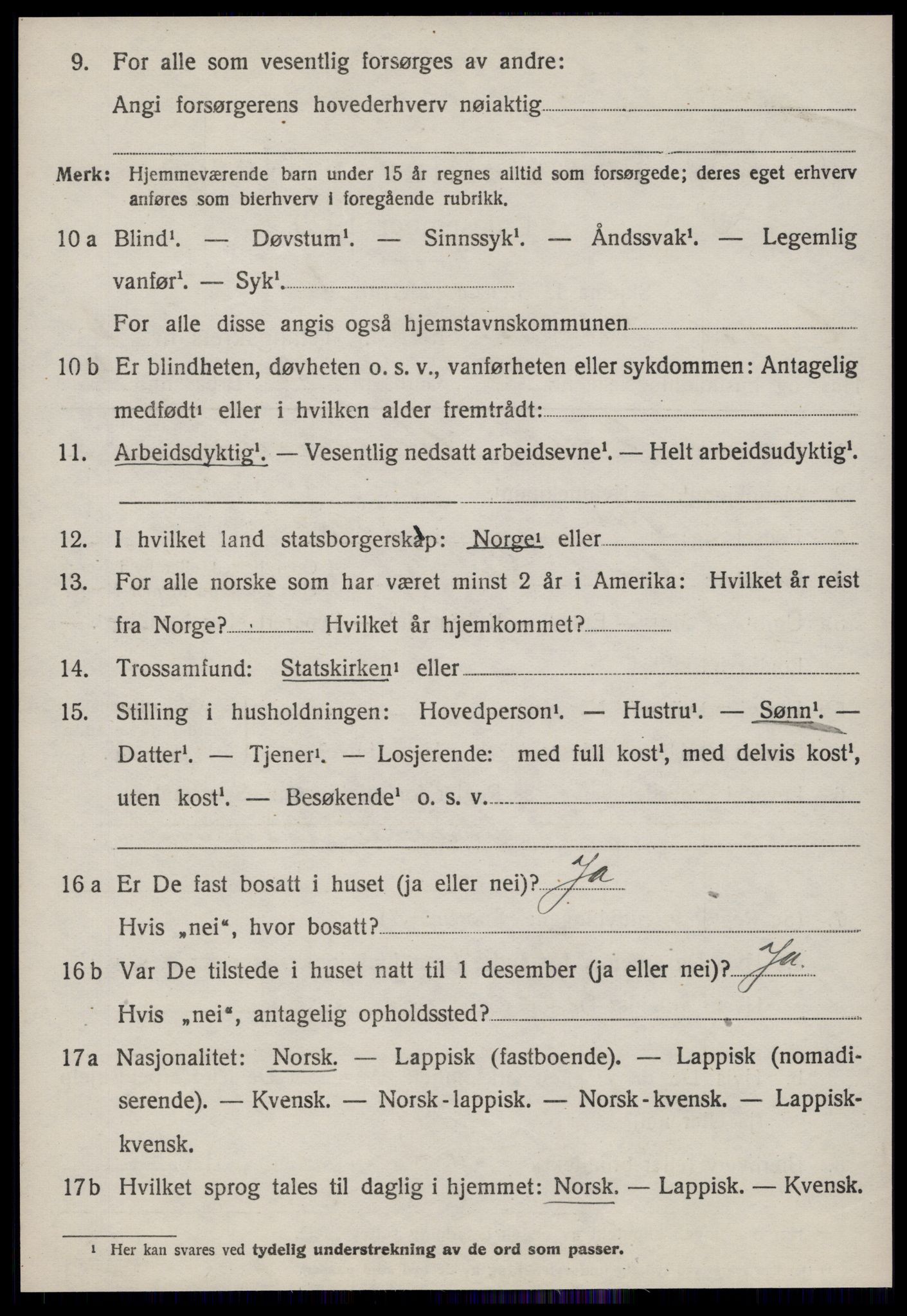 SAT, 1920 census for Oppdal, 1920, p. 5276