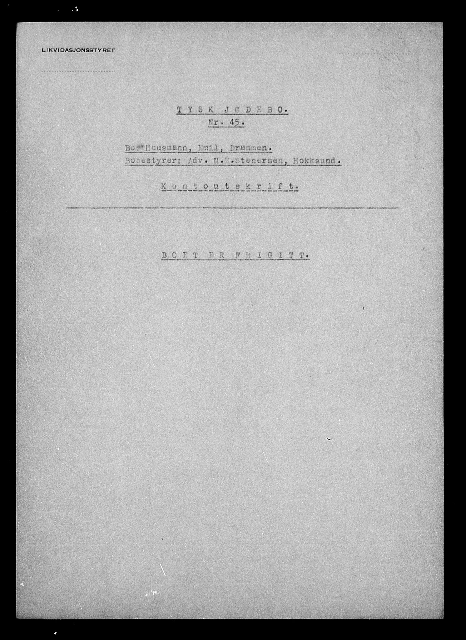 Justisdepartementet, Tilbakeføringskontoret for inndratte formuer, AV/RA-S-1564/H/Hc/Hcd/L0999: --, 1945-1947, p. 16