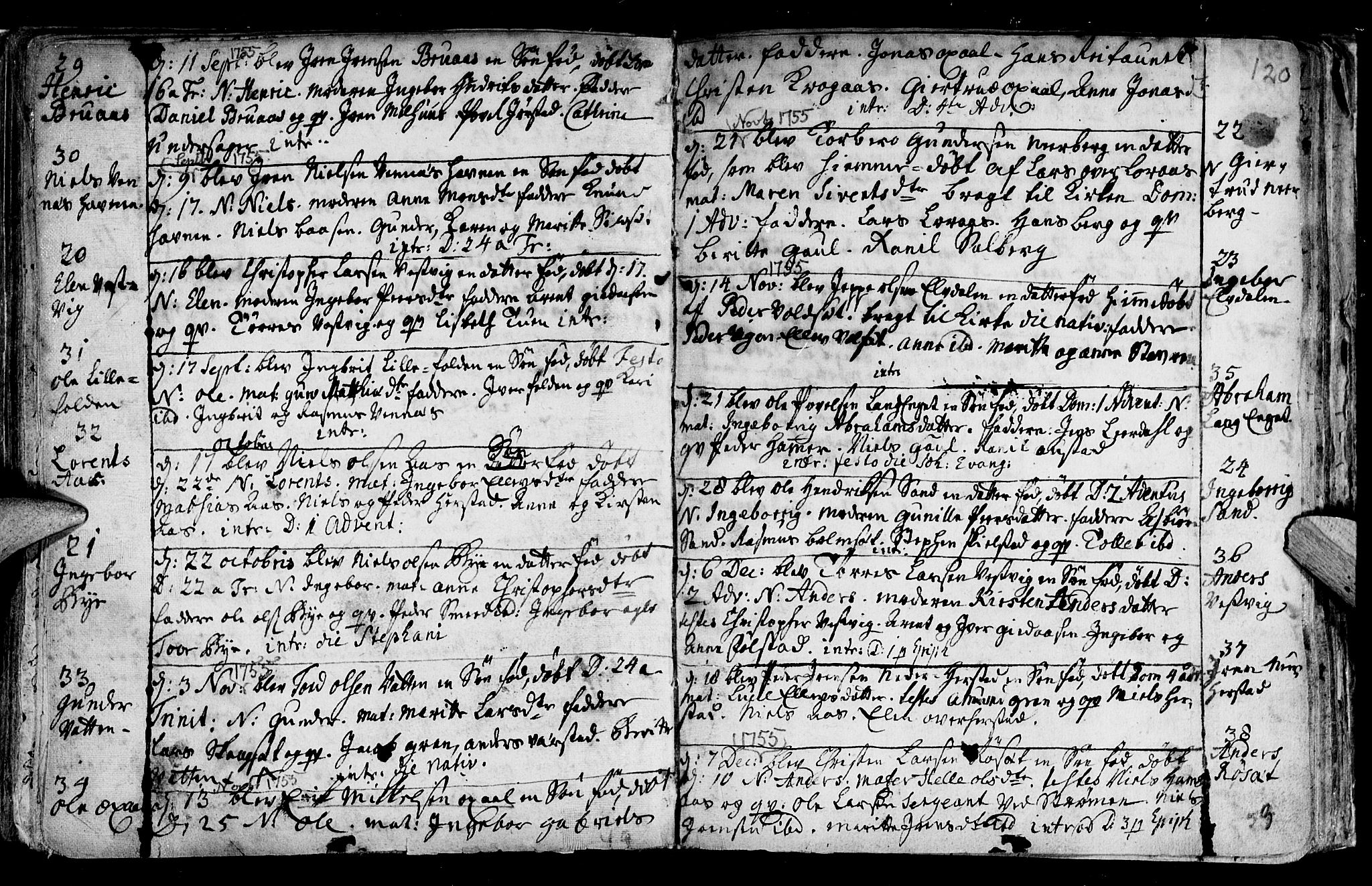 Ministerialprotokoller, klokkerbøker og fødselsregistre - Nord-Trøndelag, SAT/A-1458/730/L0272: Parish register (official) no. 730A01, 1733-1764, p. 120