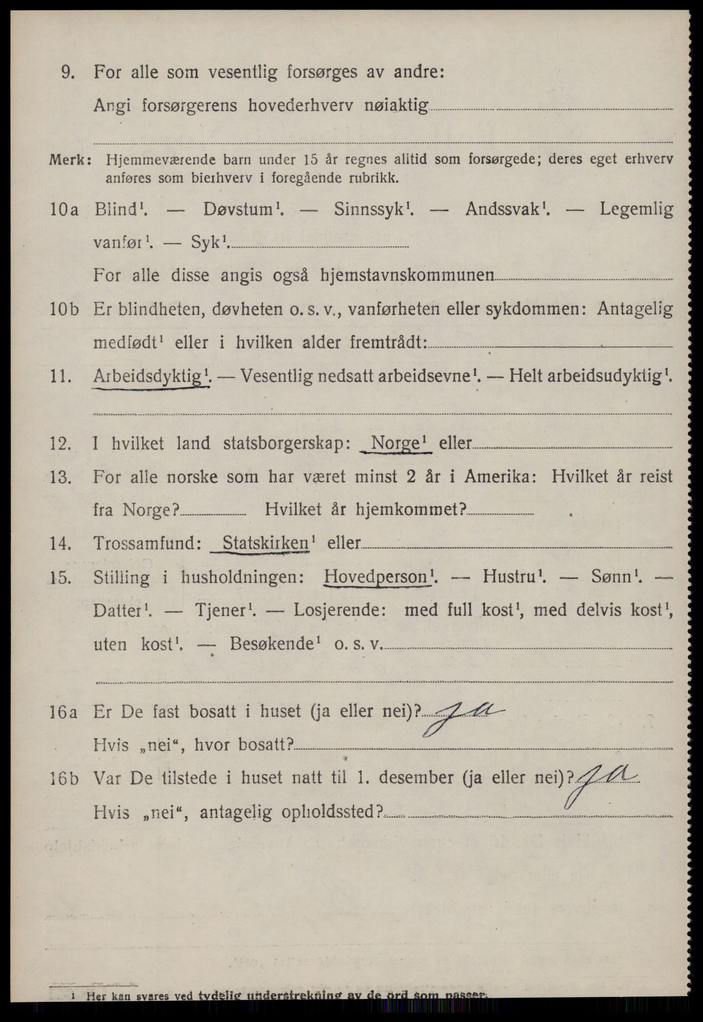 SAT, 1920 census for Nesset, 1920, p. 933