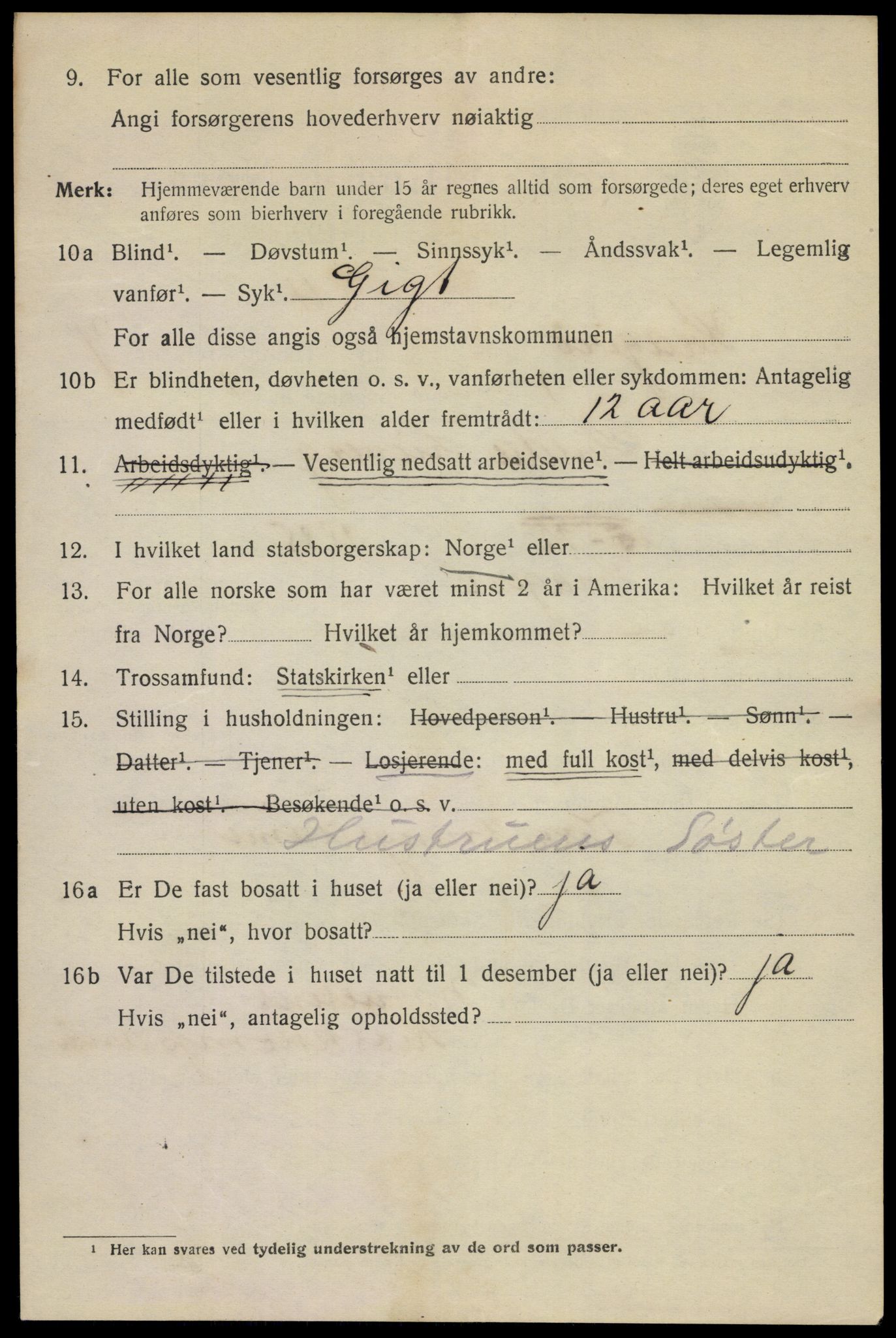 SAKO, 1920 census for Kragerø, 1920, p. 9726