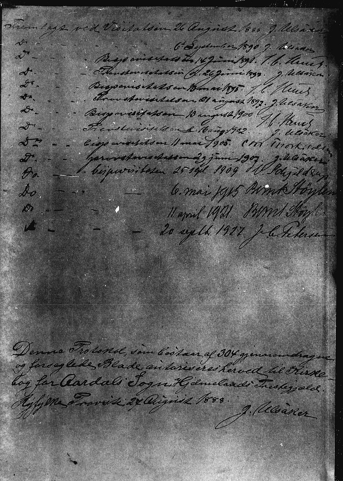 Hjelmeland sokneprestkontor, SAST/A-101843/02/A/L0001: Parish register (official) no. A 16, 1887-1926