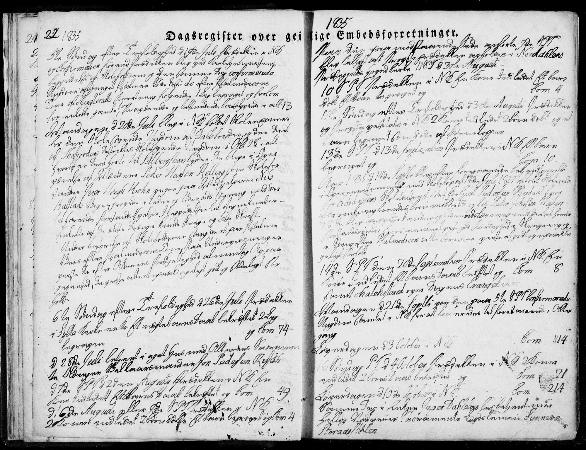 Ministerialprotokoller, klokkerbøker og fødselsregistre - Møre og Romsdal, AV/SAT-A-1454/519/L0247: Parish register (official) no. 519A06, 1827-1846, p. 22