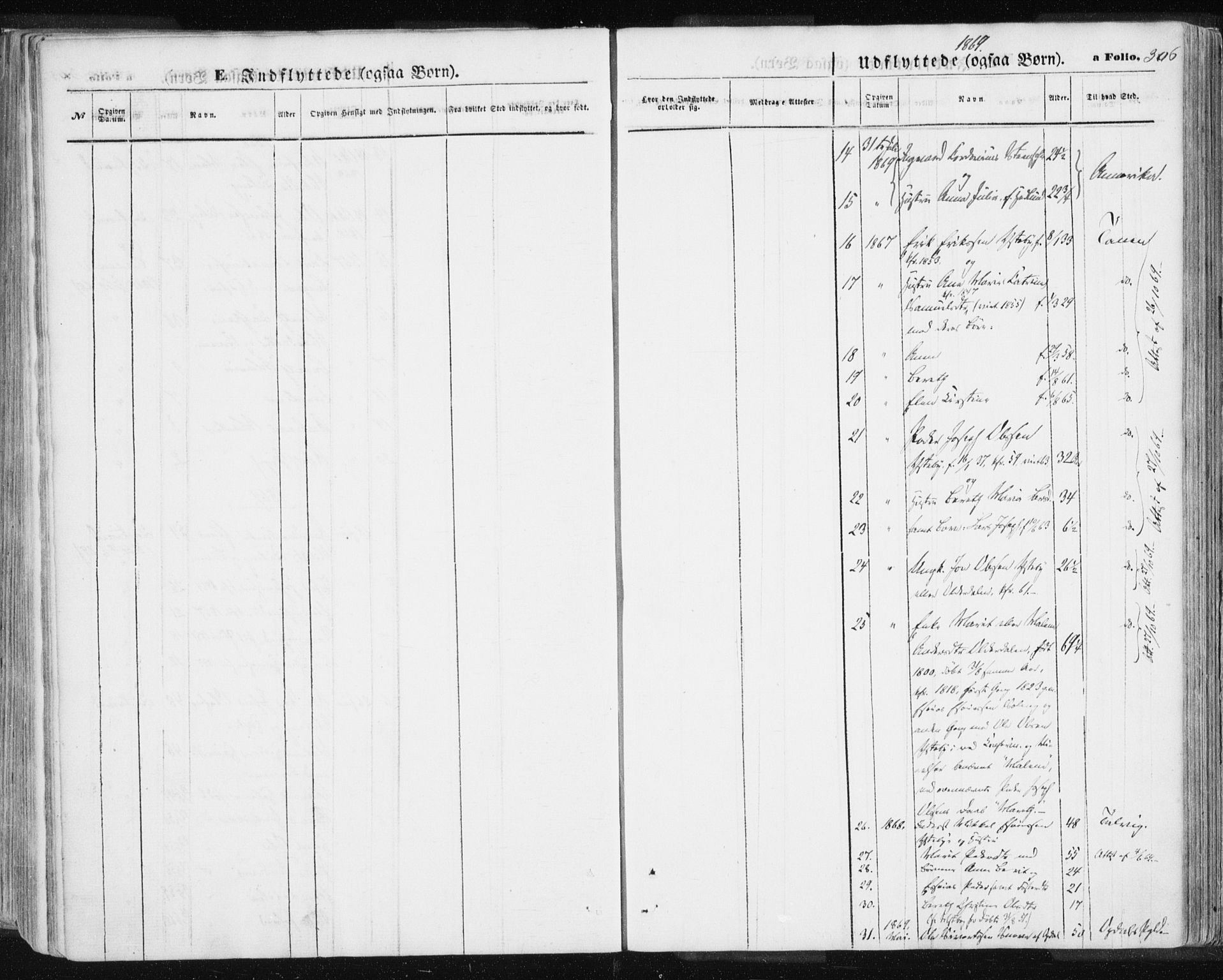 Lyngen sokneprestembete, SATØ/S-1289/H/He/Hea/L0005kirke: Parish register (official) no. 5, 1859-1869, p. 306