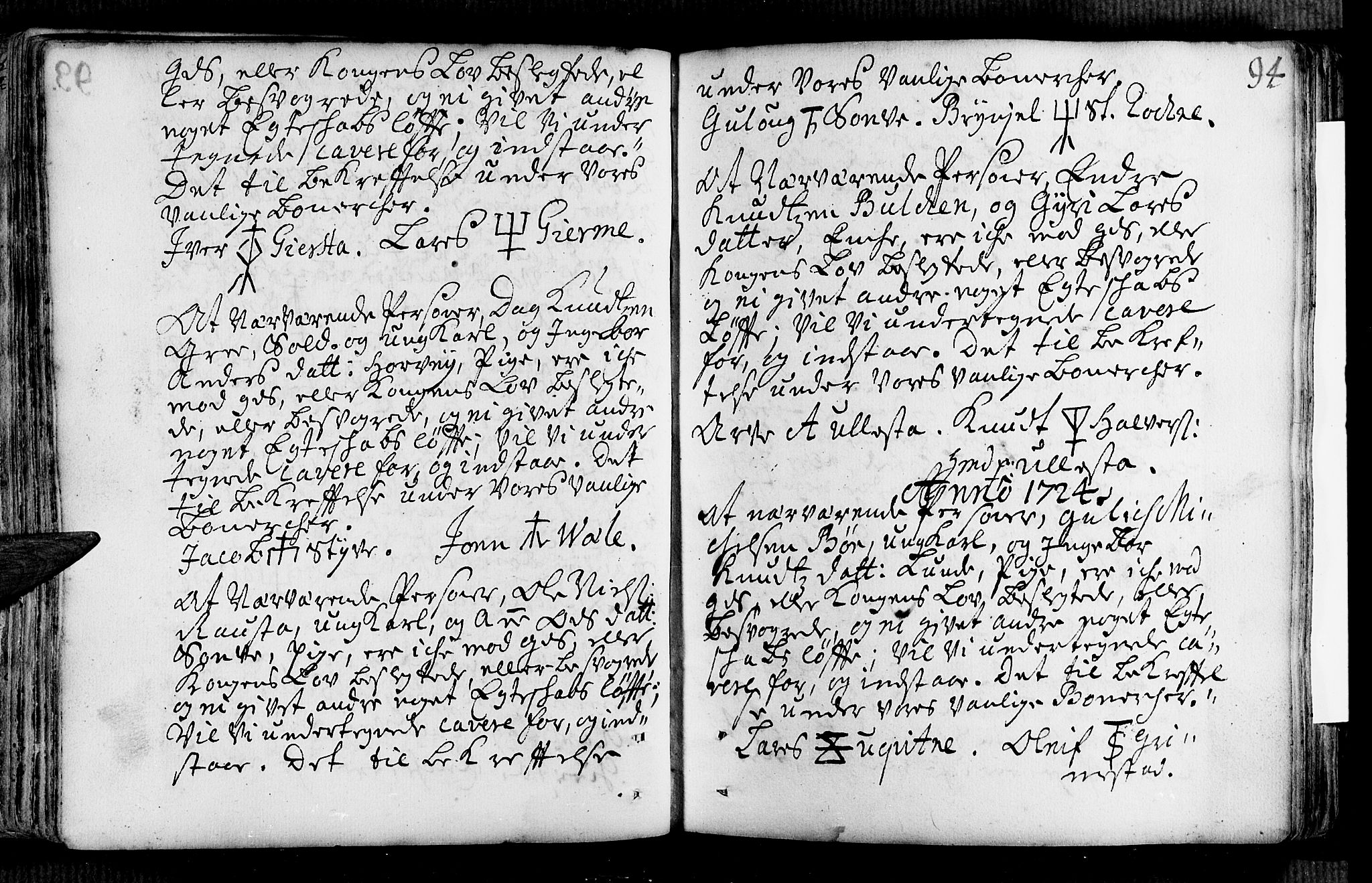 Voss sokneprestembete, AV/SAB-A-79001/H/Haa: Parish register (official) no. A 2, 1709-1730, p. 94