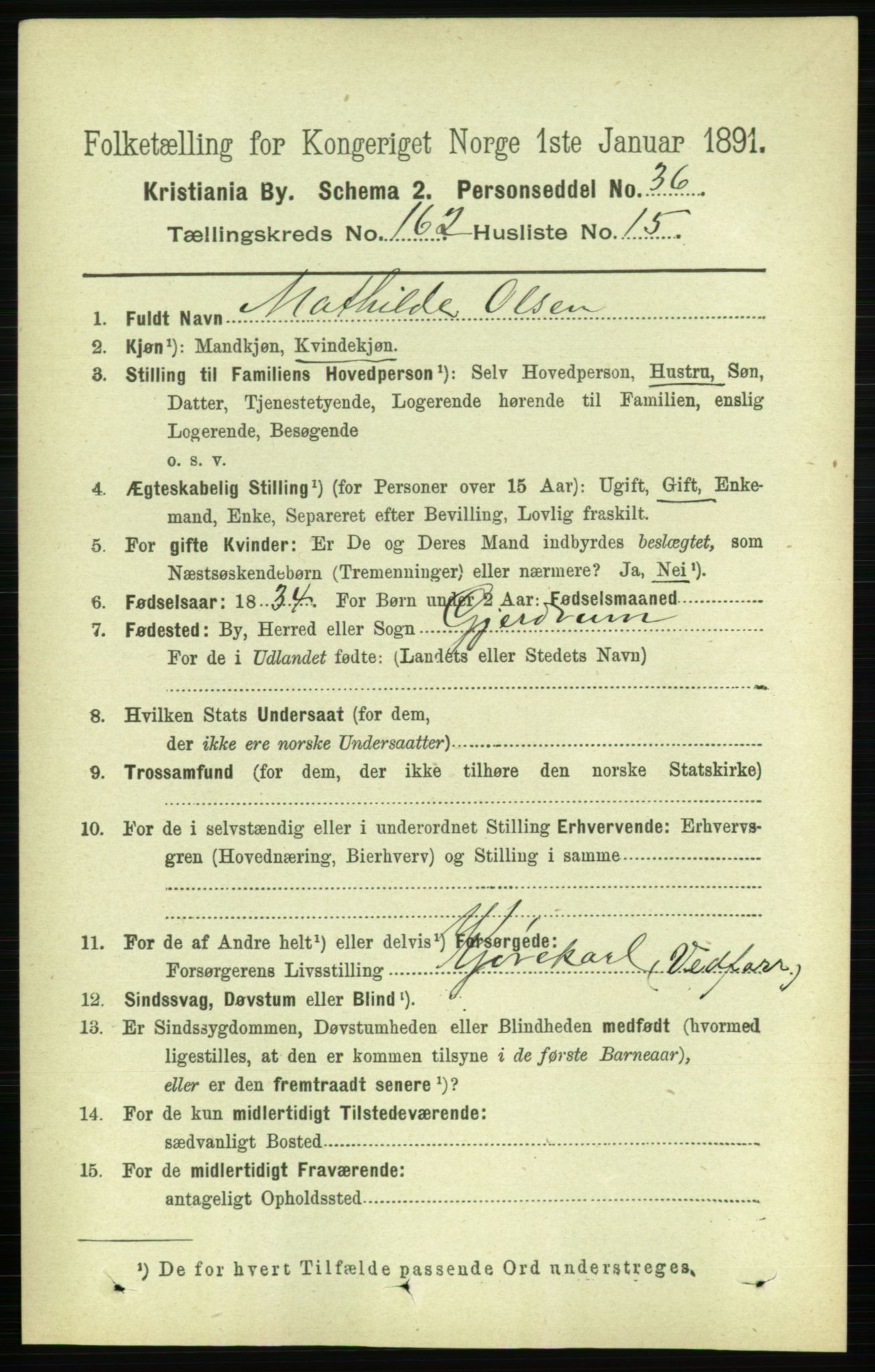 RA, 1891 census for 0301 Kristiania, 1891, p. 93318