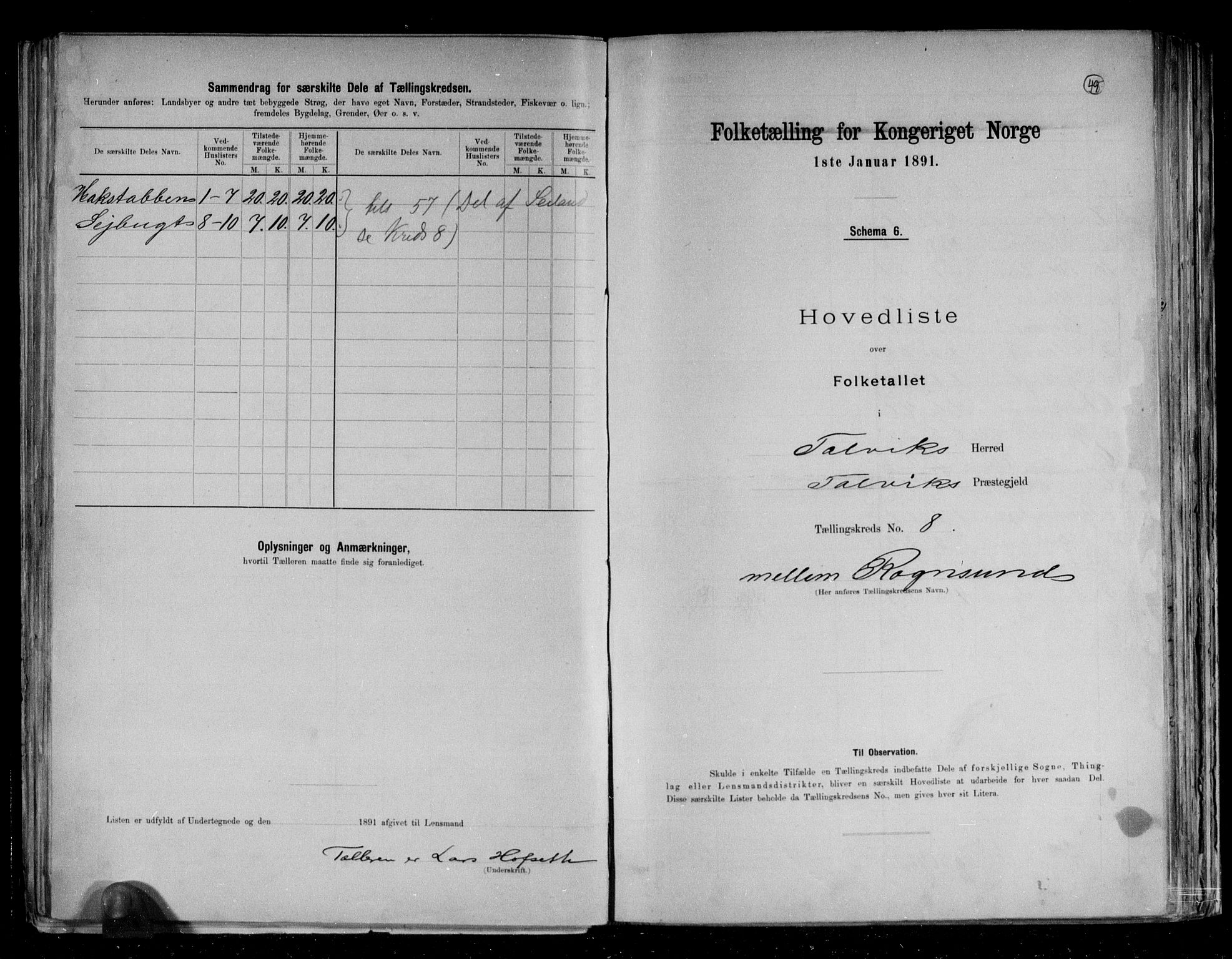 RA, 1891 census for 2013 Talvik, 1891, p. 22
