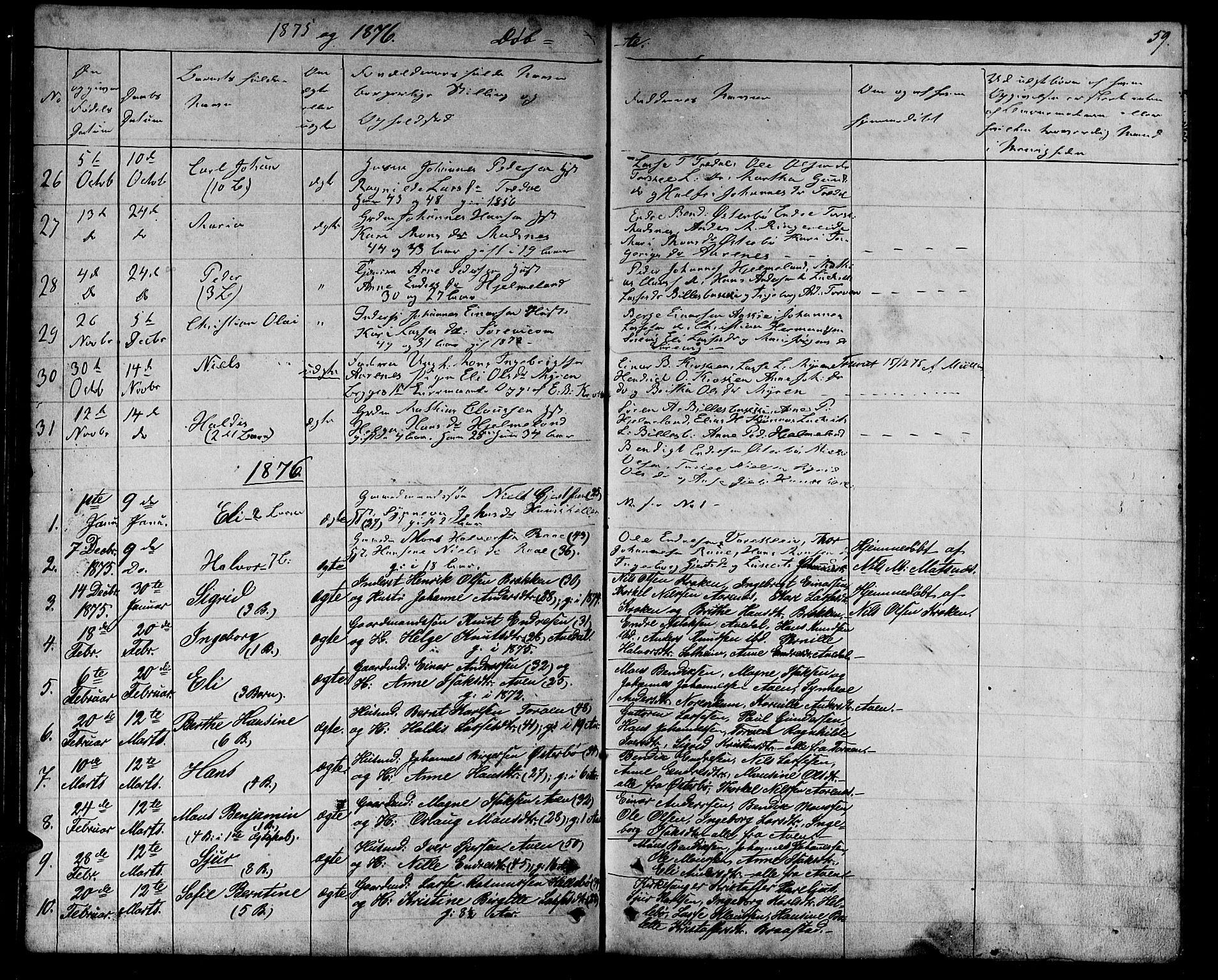Lavik sokneprestembete, SAB/A-80901: Parish register (copy) no. A 1, 1854-1881, p. 59