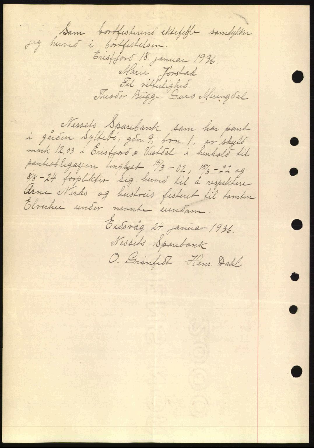 Romsdal sorenskriveri, AV/SAT-A-4149/1/2/2C: Mortgage book no. A1, 1936-1936, Diary no: : 535/1936