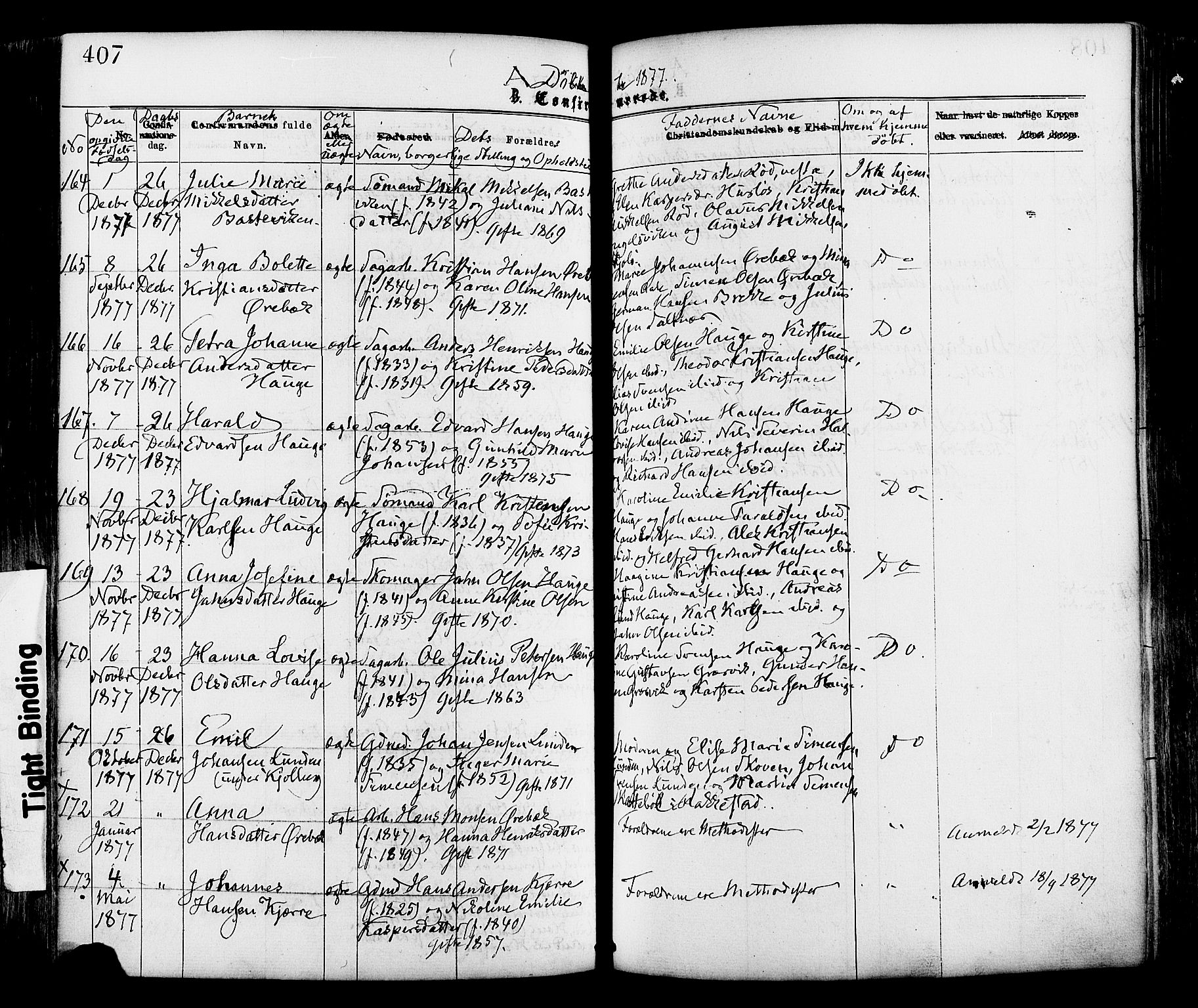 Onsøy prestekontor Kirkebøker, AV/SAO-A-10914/F/Fa/L0004: Parish register (official) no. I 4, 1861-1877, p. 407