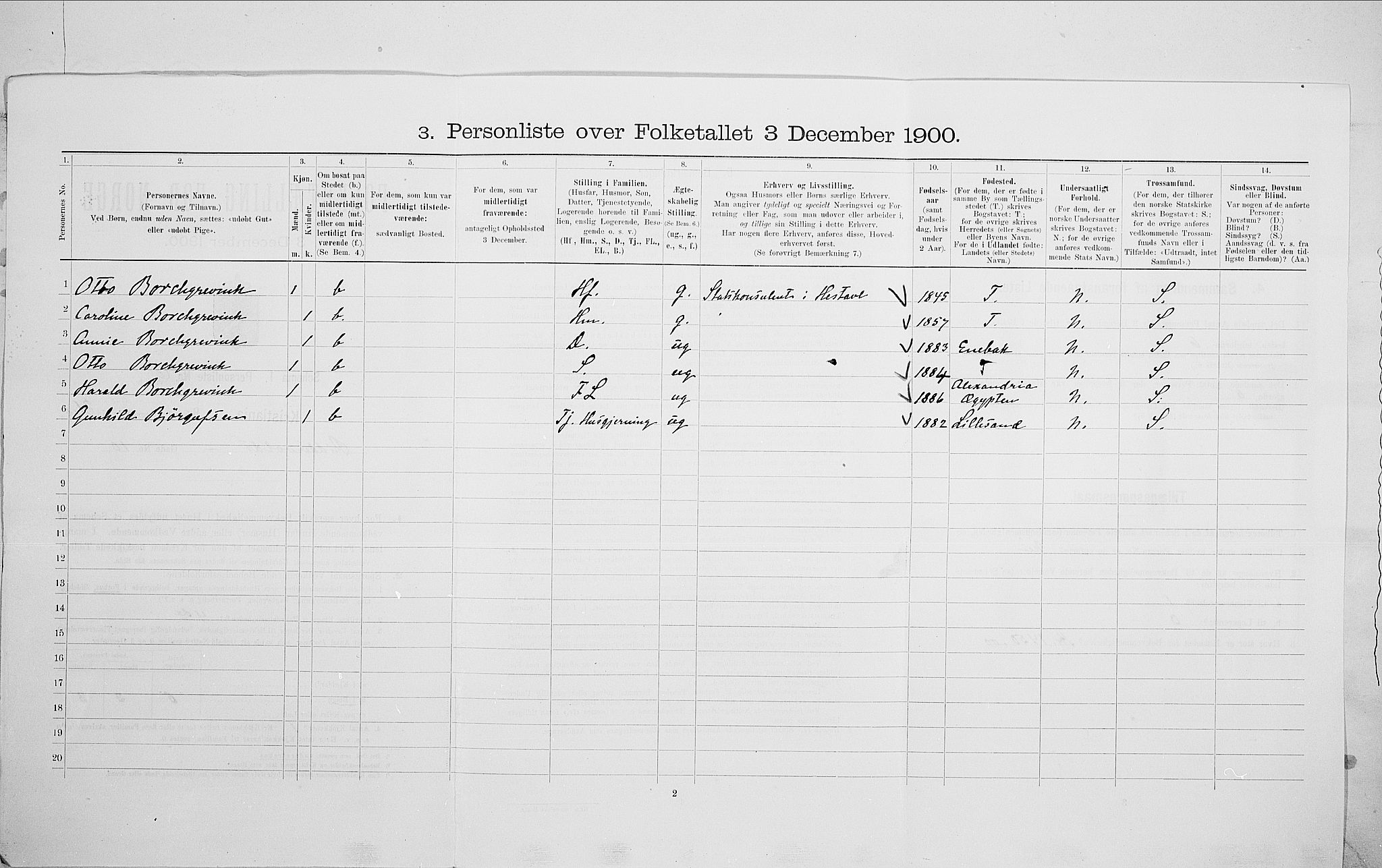 SAO, 1900 census for Kristiania, 1900, p. 74898