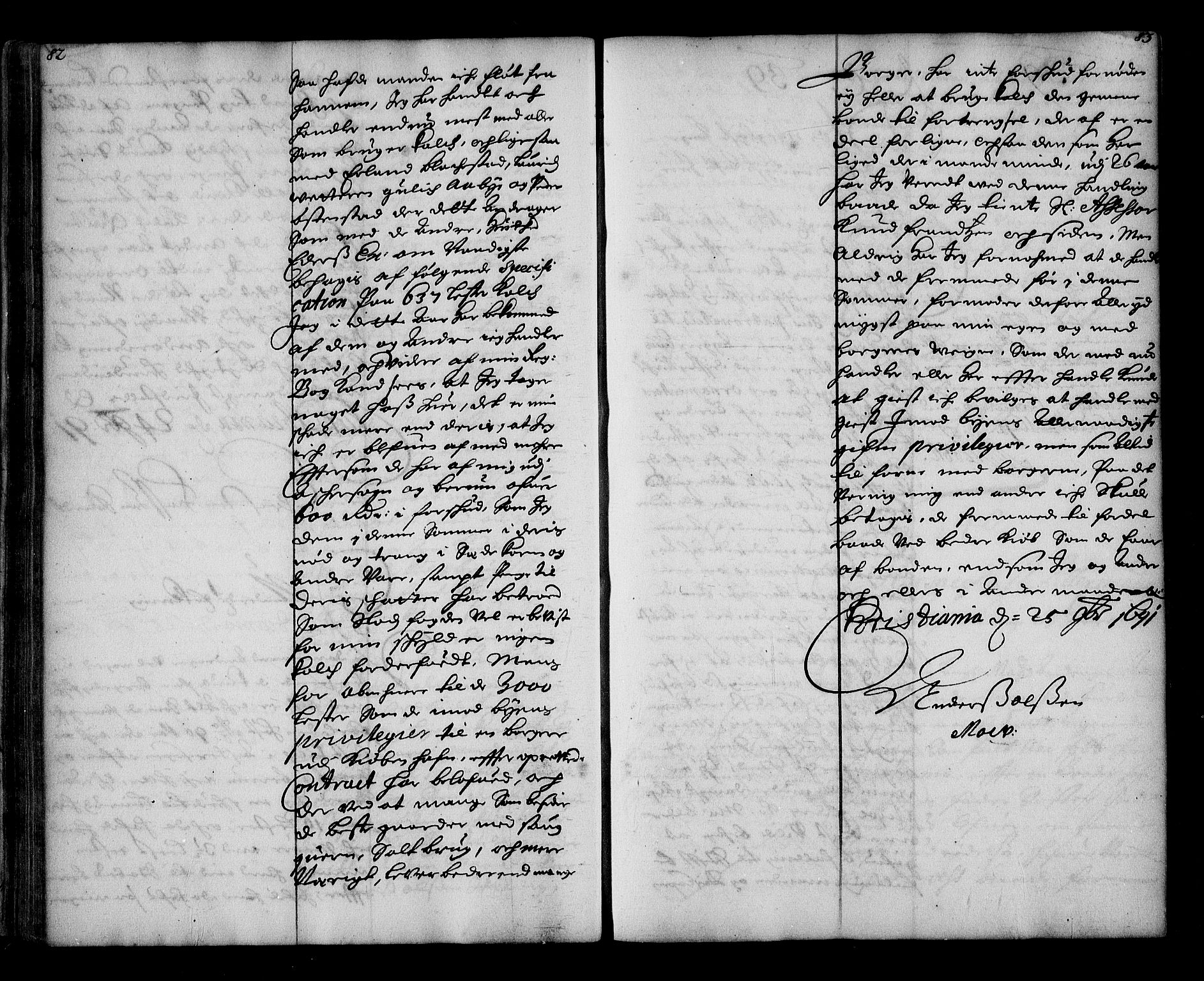 Stattholderembetet 1572-1771, AV/RA-EA-2870/Ae/L0009: Supplikasjons- og resolusjonsprotokoll, 1691-1692, p. 82-83