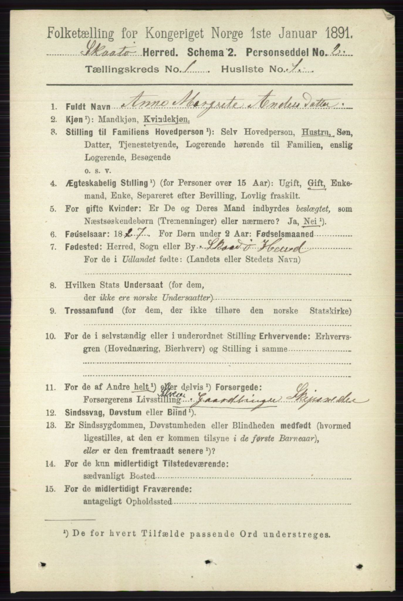 RA, 1891 census for 0815 Skåtøy, 1891, p. 93