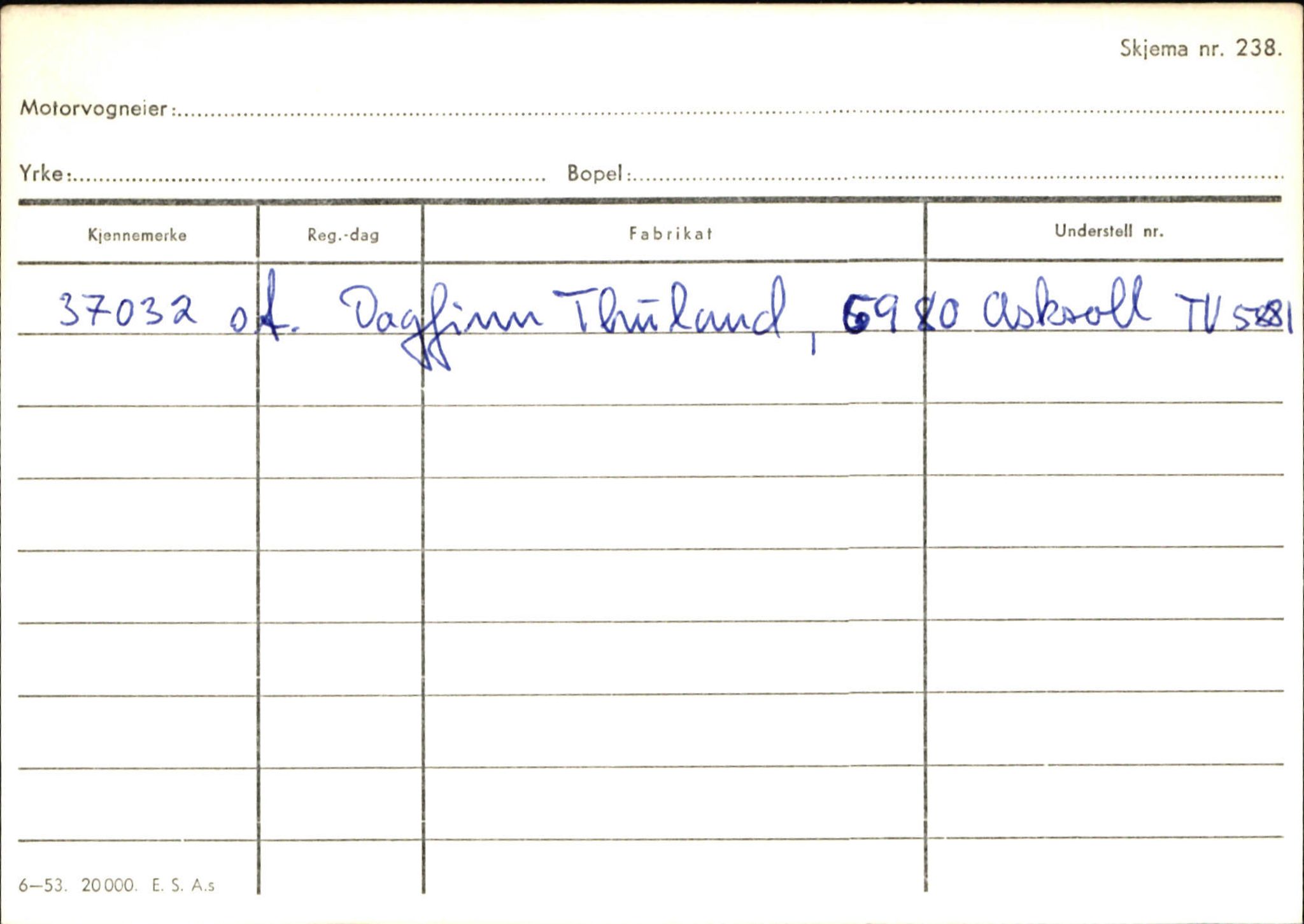 Statens vegvesen, Sogn og Fjordane vegkontor, AV/SAB-A-5301/4/F/L0132: Eigarregister Askvoll A-Å. Balestrand A-Å, 1945-1975, p. 1349