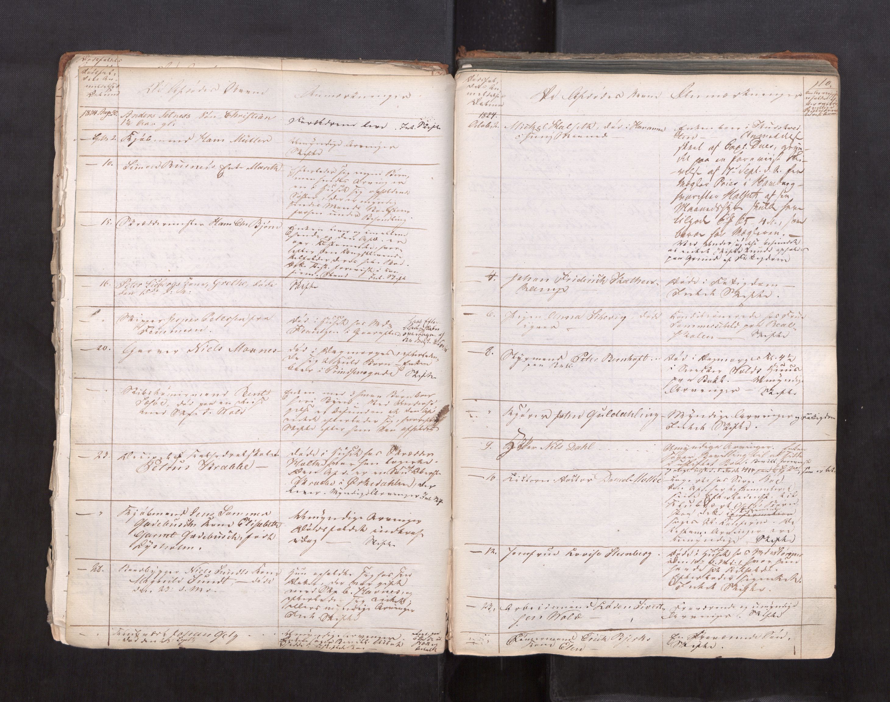 Trondheim byfogd, AV/SAT-A-0003/1/3/3L/L0001: Dødsanmeldelsesprotokoll, 1823-1870
