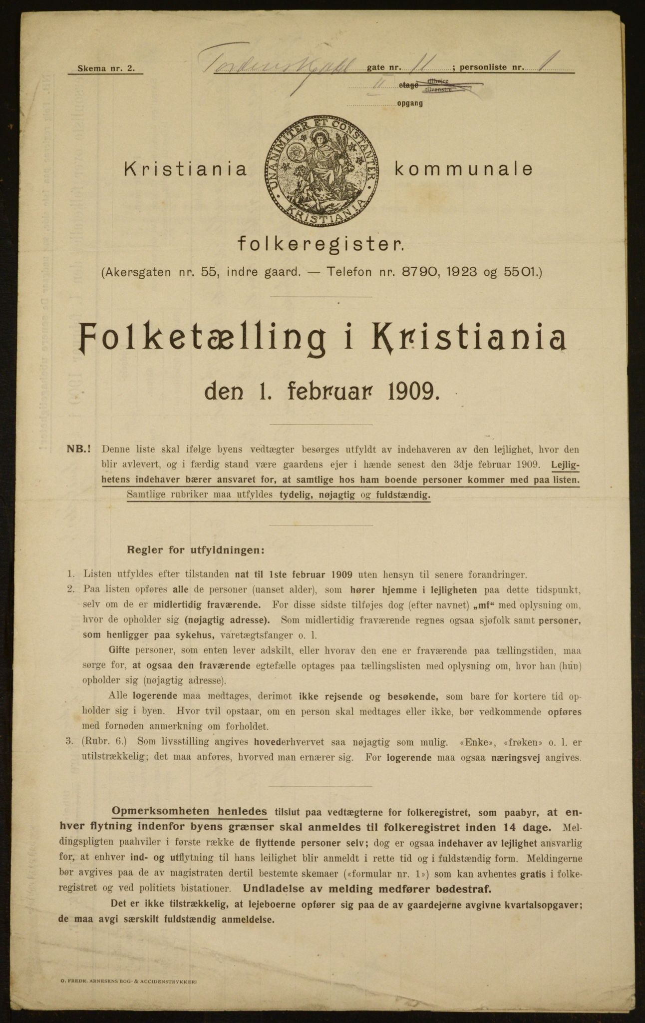 OBA, Municipal Census 1909 for Kristiania, 1909, p. 103212