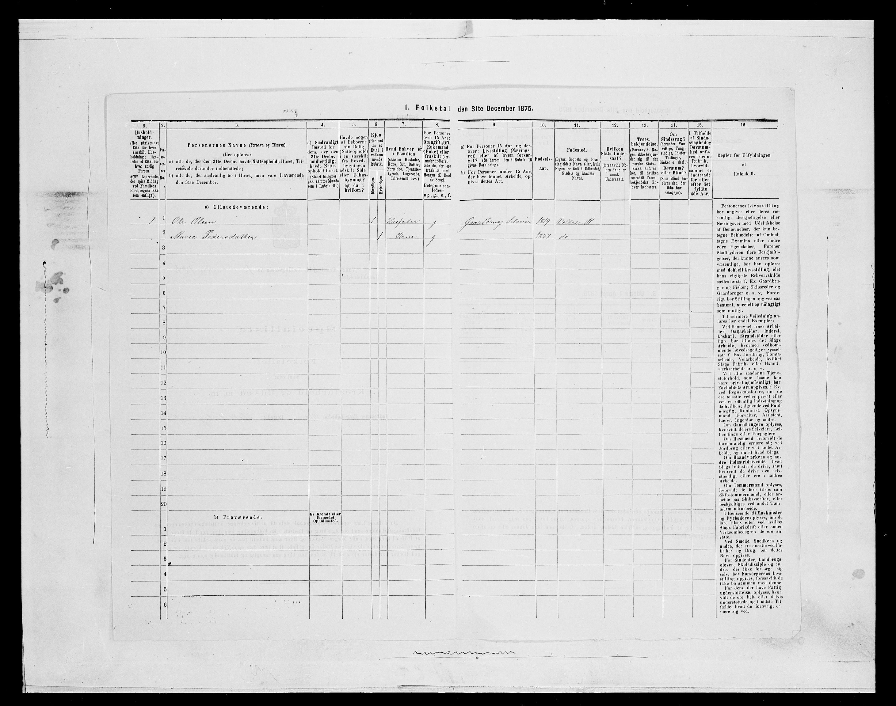 SAH, 1875 census for 0414L Vang/Vang og Furnes, 1875, p. 453