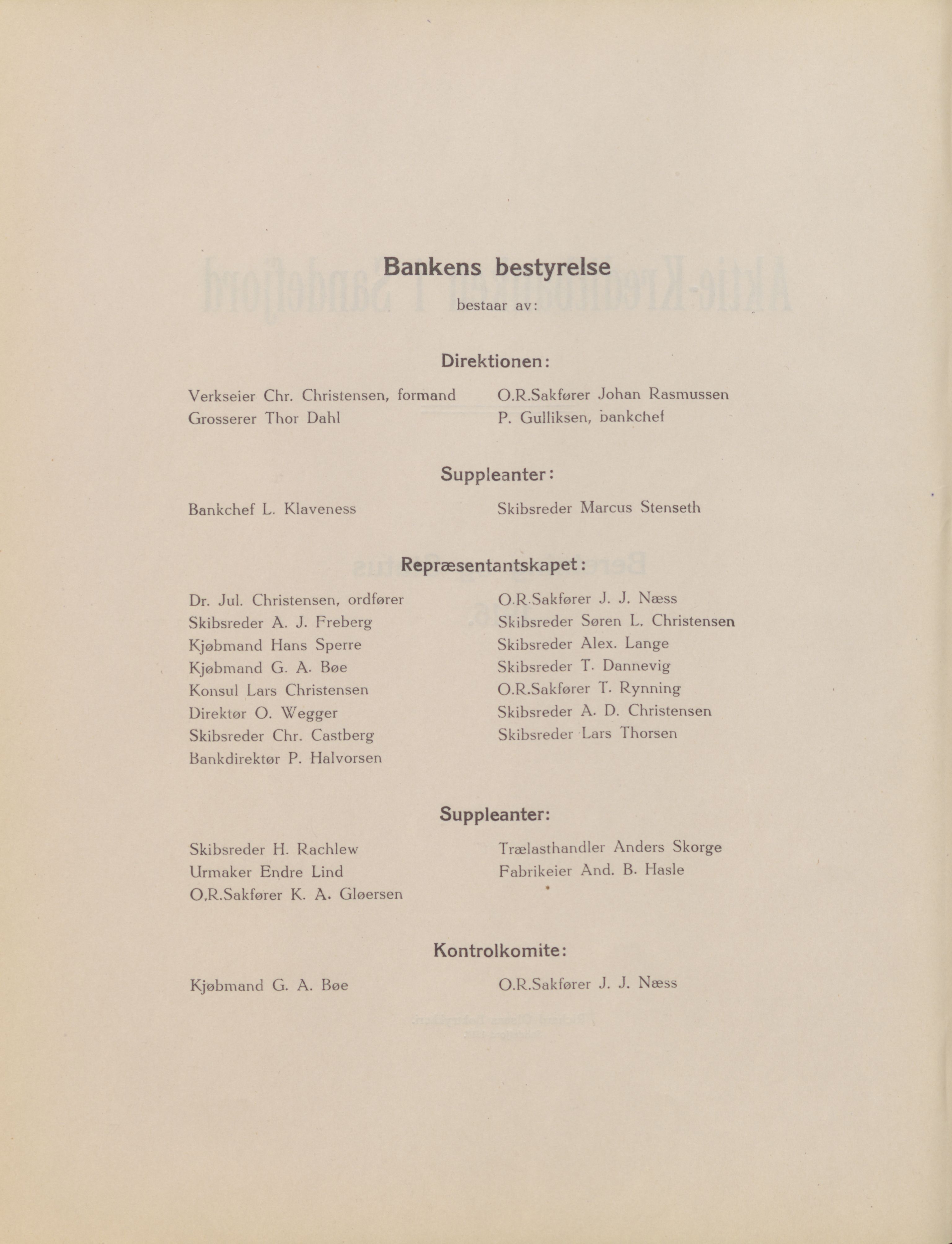 Privatbanken i Sandefjord AS, VEMU/ARS-A-1256/X/L0001: Årsberetninger, 1912-1929, p. 32