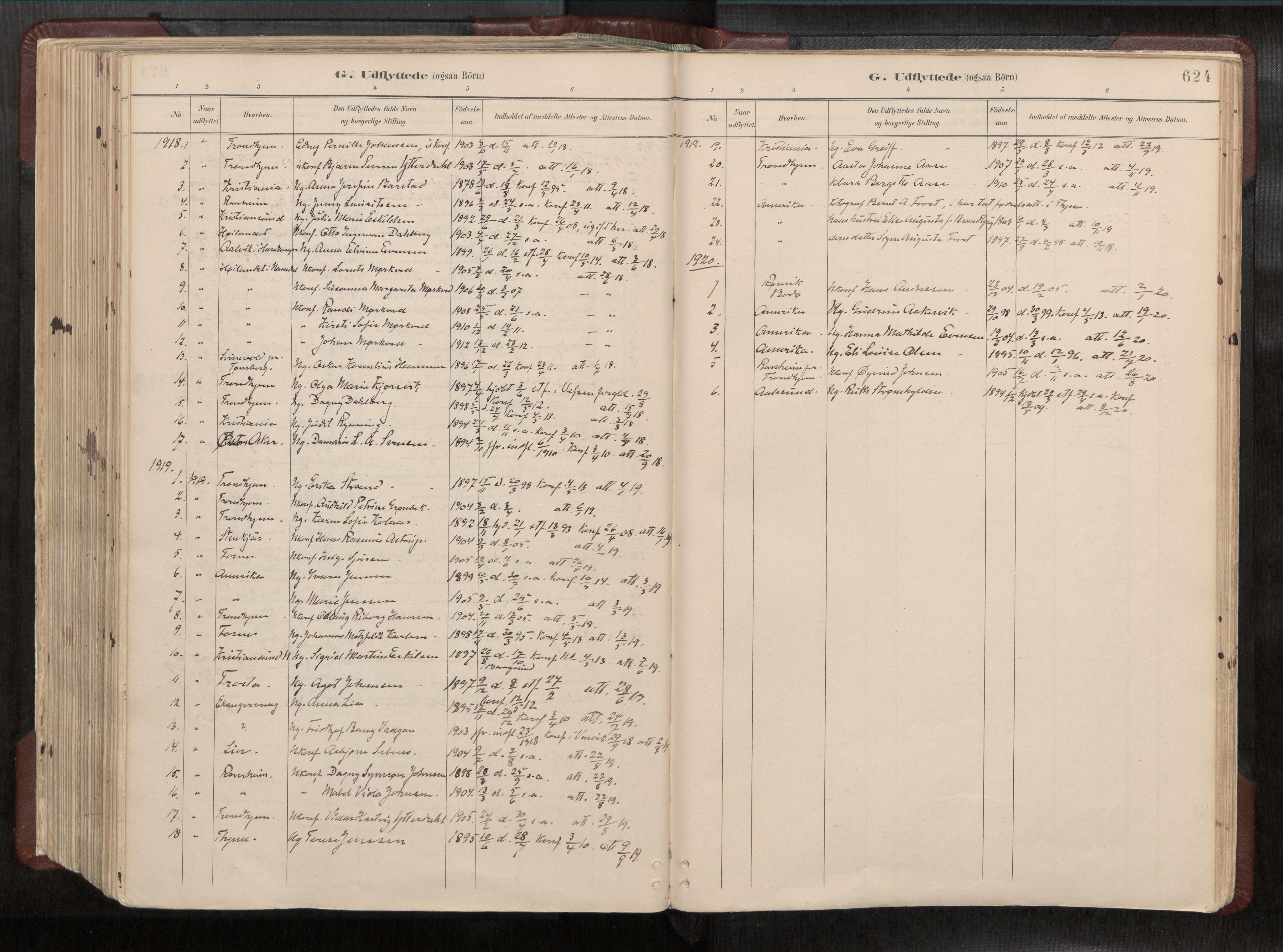 Ministerialprotokoller, klokkerbøker og fødselsregistre - Nord-Trøndelag, SAT/A-1458/768/L0579a: Parish register (official) no. 768A14, 1887-1931, p. 624