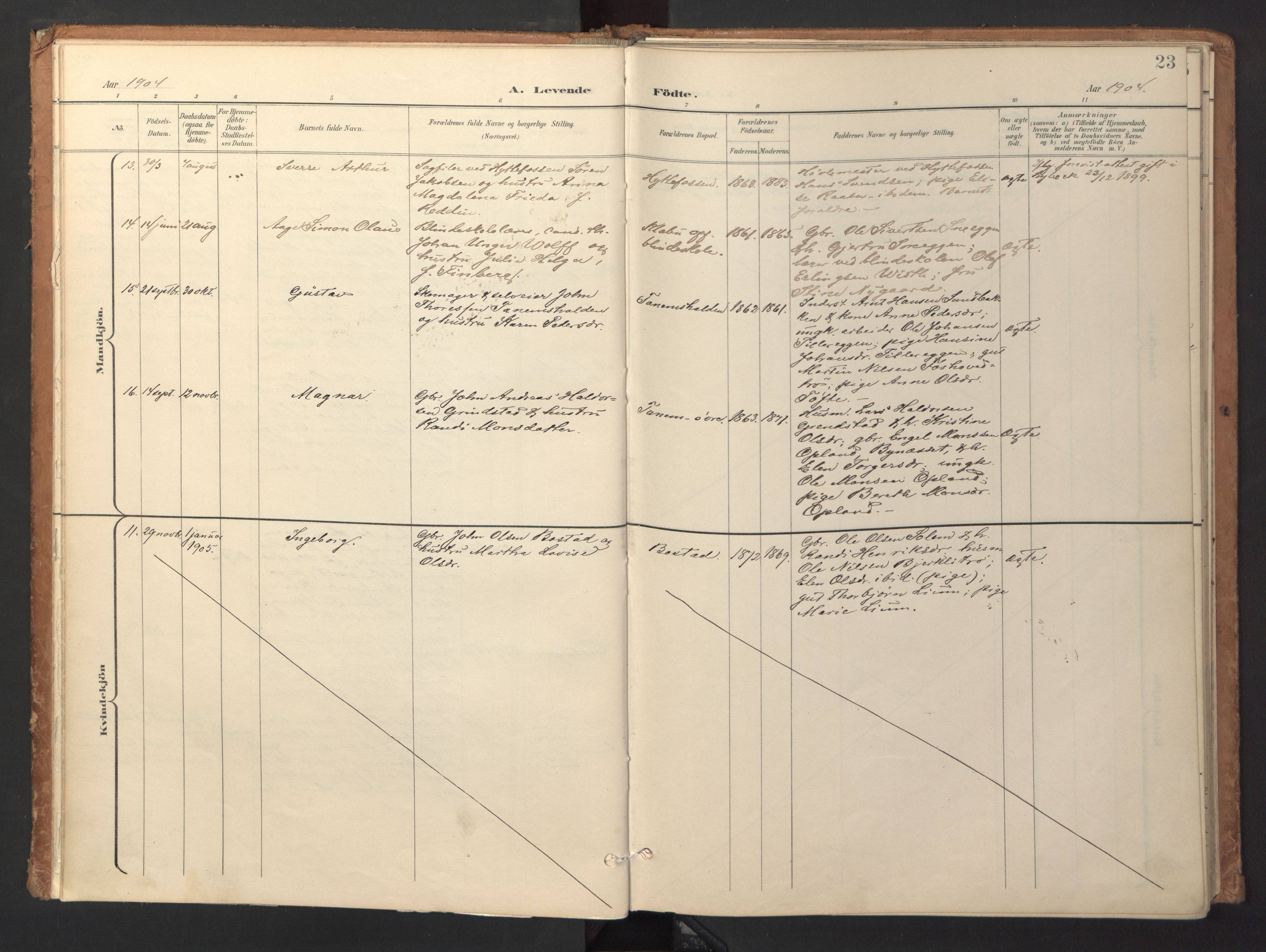 Ministerialprotokoller, klokkerbøker og fødselsregistre - Sør-Trøndelag, AV/SAT-A-1456/618/L0448: Parish register (official) no. 618A11, 1898-1916, p. 23