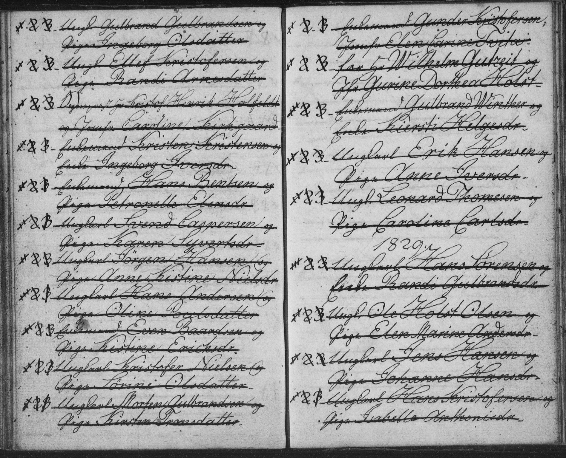 Bragernes kirkebøker, AV/SAKO-A-6/H/Ha/L0001: Banns register no. 1, 1817-1831