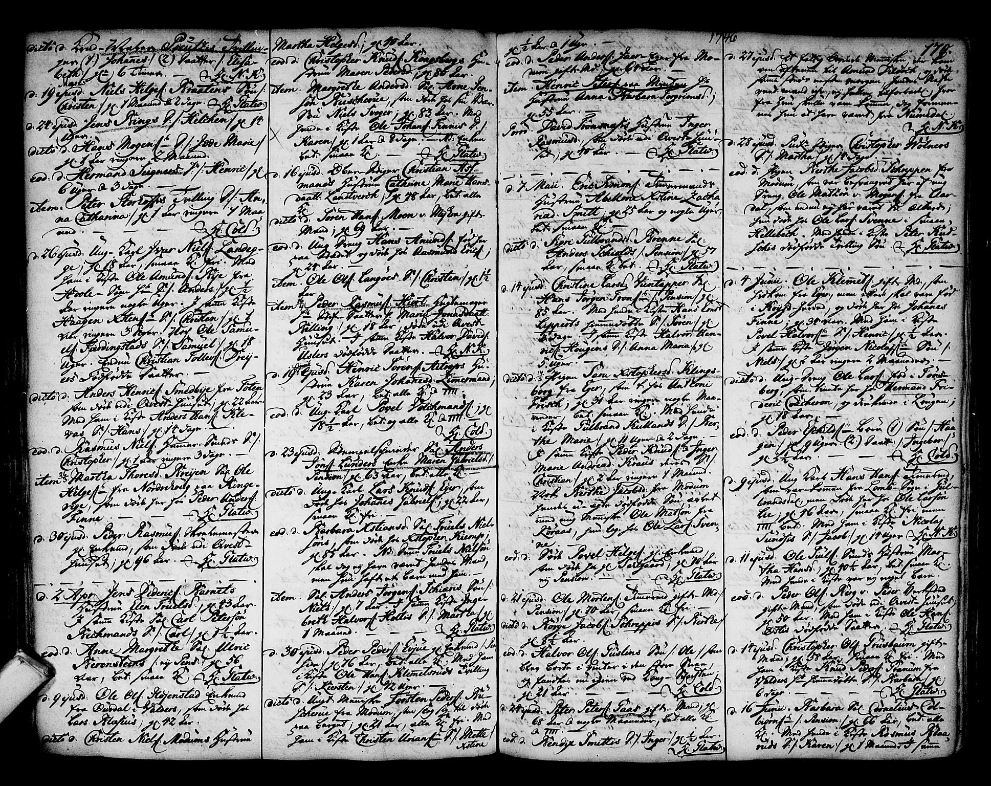 Kongsberg kirkebøker, SAKO/A-22/F/Fa/L0003: Parish register (official) no. I 3, 1744-1755, p. 170