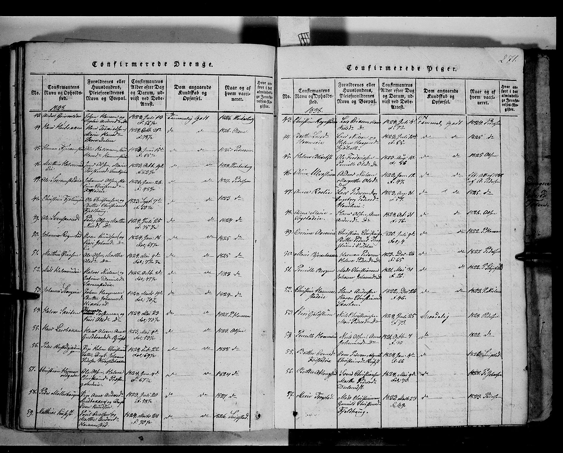 Østre Toten prestekontor, AV/SAH-PREST-104/H/Ha/Haa/L0001: Parish register (official) no. 1, 1828-1839, p. 271