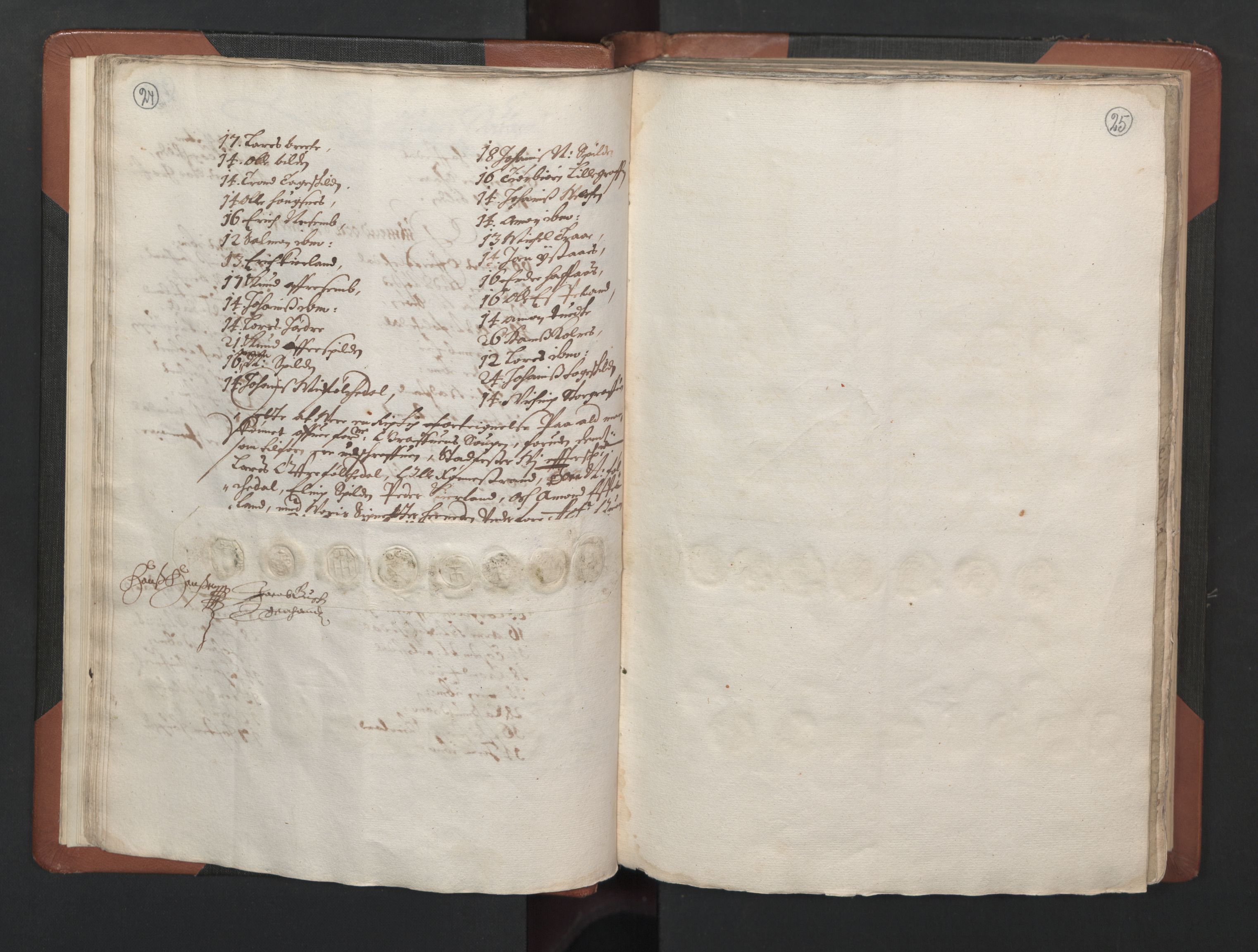 RA, Bailiff's Census 1664-1666, no. 14: Hardanger len, Ytre Sogn fogderi and Indre Sogn fogderi, 1664-1665, p. 24-25