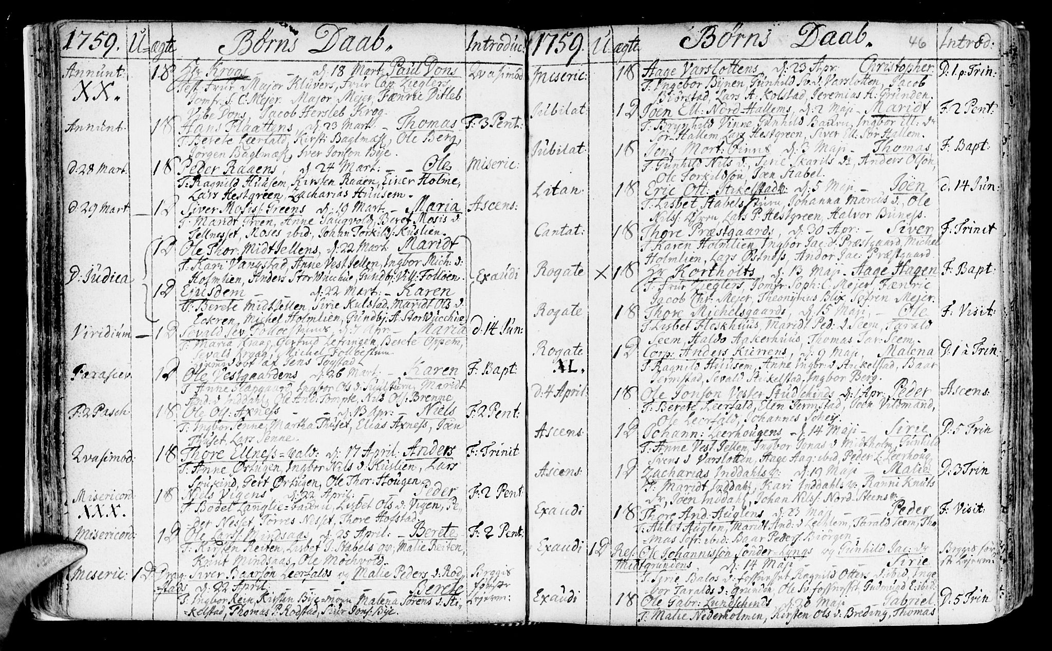 Ministerialprotokoller, klokkerbøker og fødselsregistre - Nord-Trøndelag, SAT/A-1458/723/L0231: Parish register (official) no. 723A02, 1748-1780, p. 46