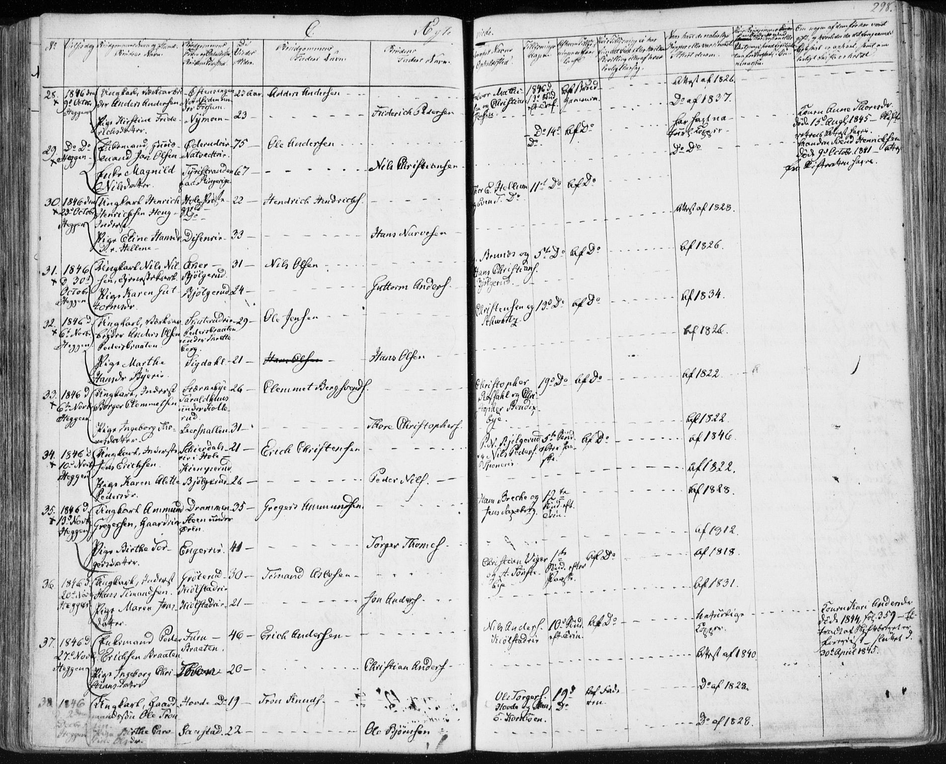 Modum kirkebøker, AV/SAKO-A-234/F/Fa/L0007: Parish register (official) no. 7, 1841-1850, p. 298