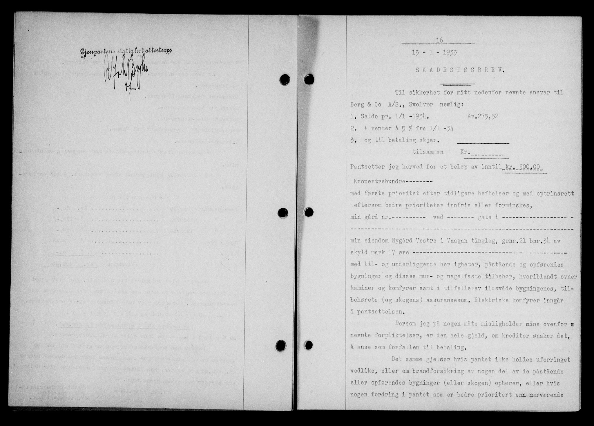 Lofoten sorenskriveri, SAT/A-0017/1/2/2C/L0031b: Mortgage book no. 31b, 1935-1935, Deed date: 15.01.1935