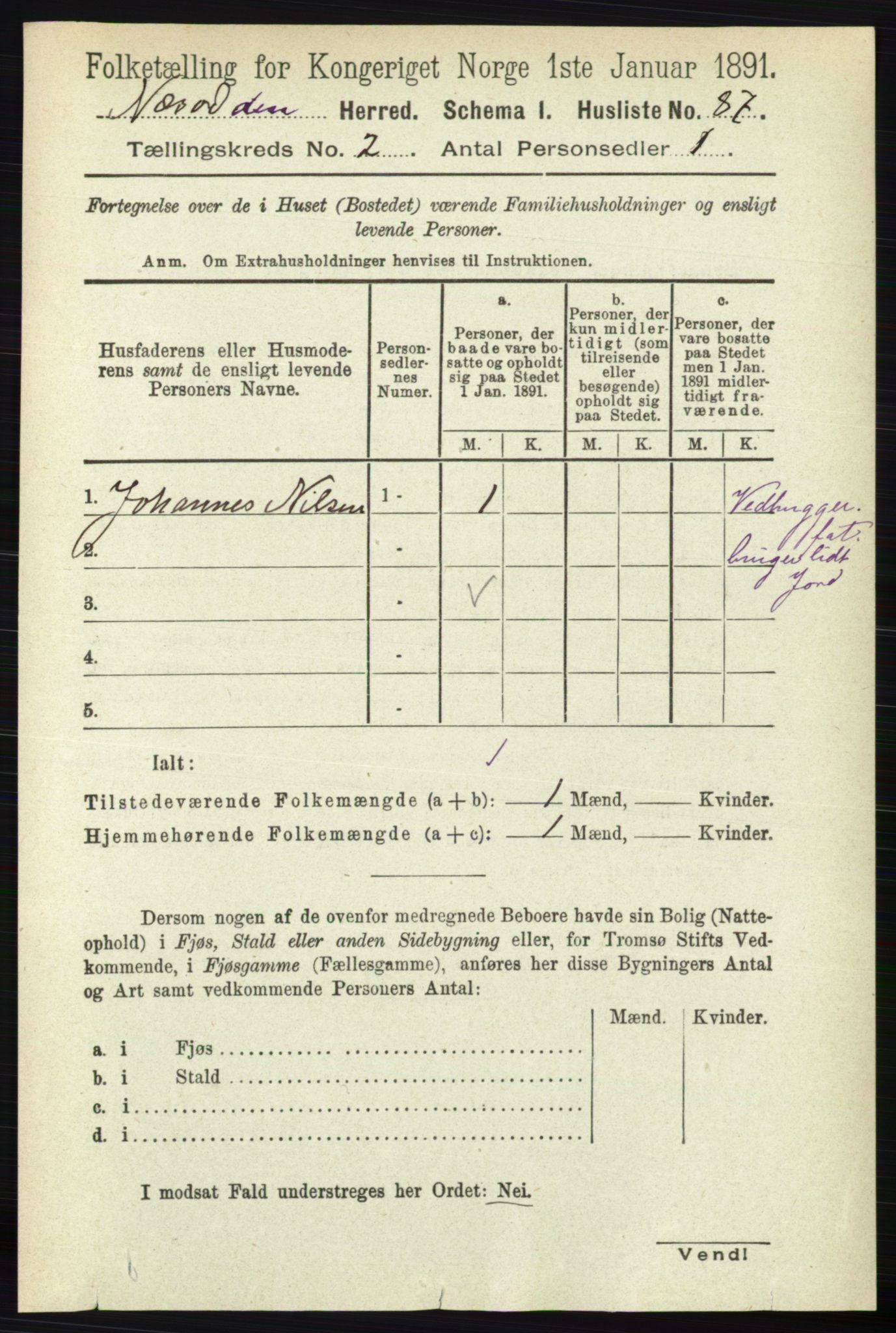 RA, 1891 census for 0216 Nesodden, 1891, p. 473