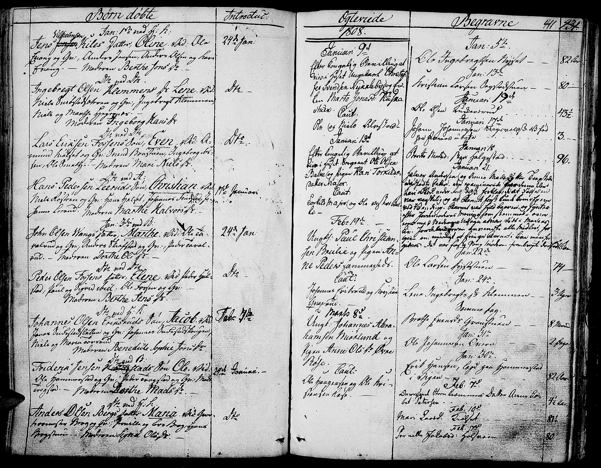 Toten prestekontor, SAH/PREST-102/H/Ha/Haa/L0007: Parish register (official) no. 7, 1794-1809, p. 411
