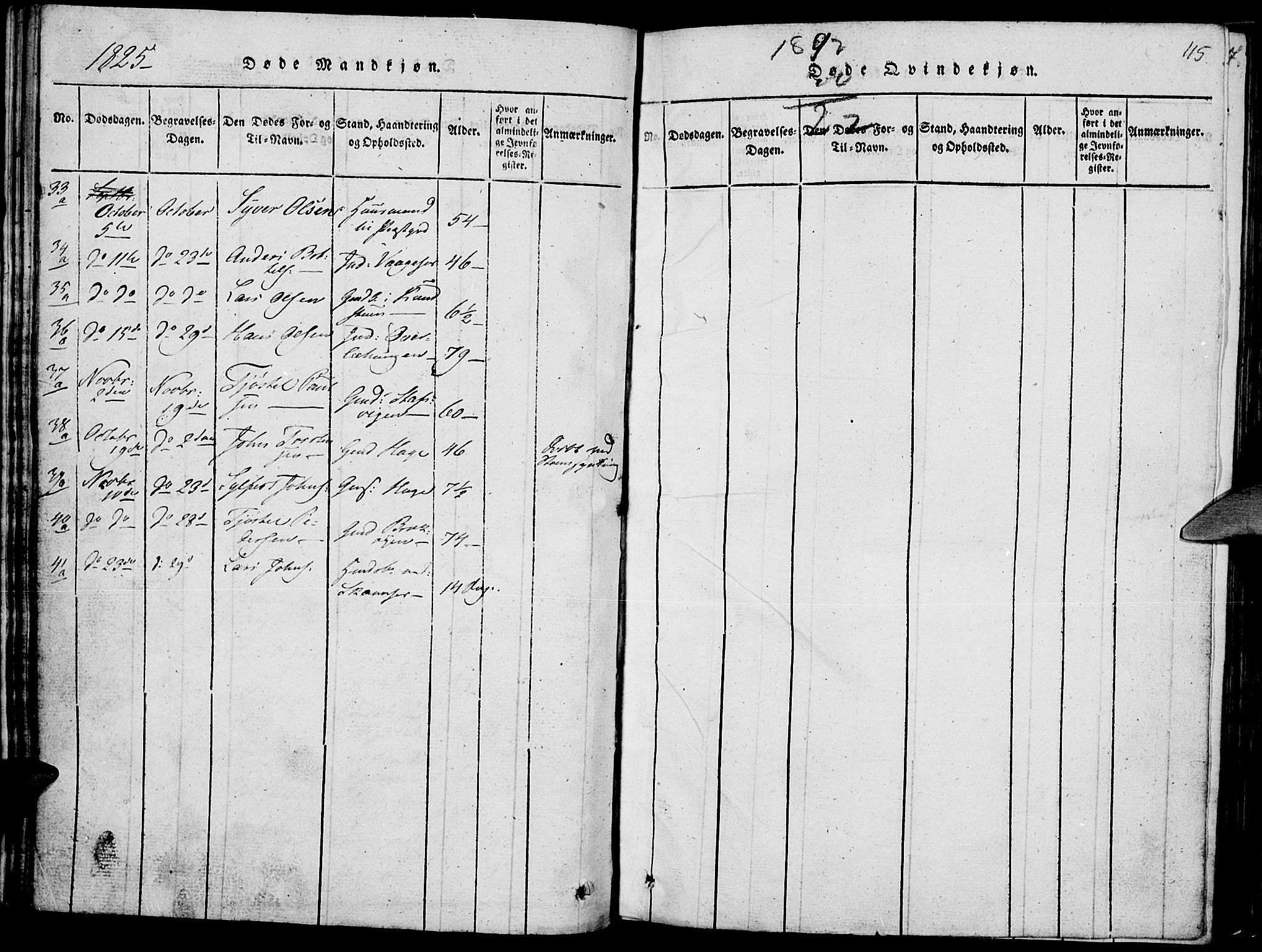 Lom prestekontor, SAH/PREST-070/K/L0004: Parish register (official) no. 4, 1815-1825, p. 115