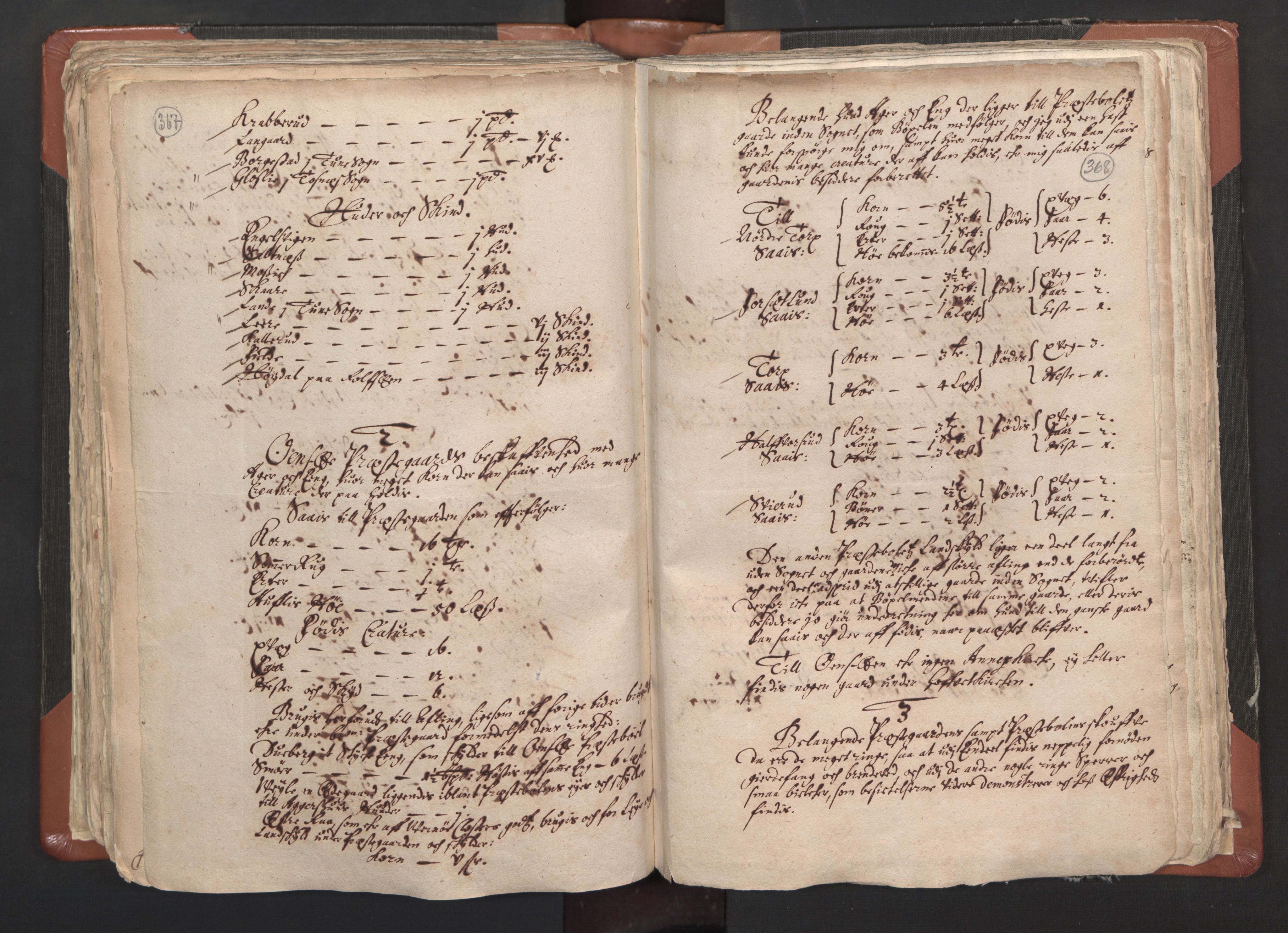 RA, Vicar's Census 1664-1666, no. 1: Nedre Borgesyssel deanery, 1664-1666, p. 367-368