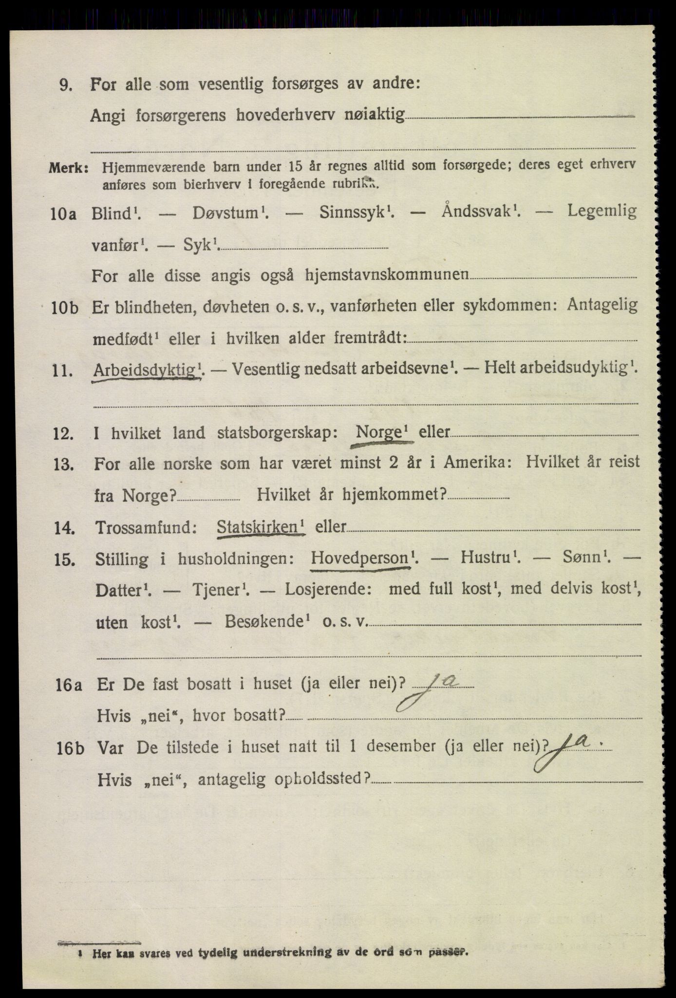 SAH, 1920 census for Tolga, 1920, p. 2386