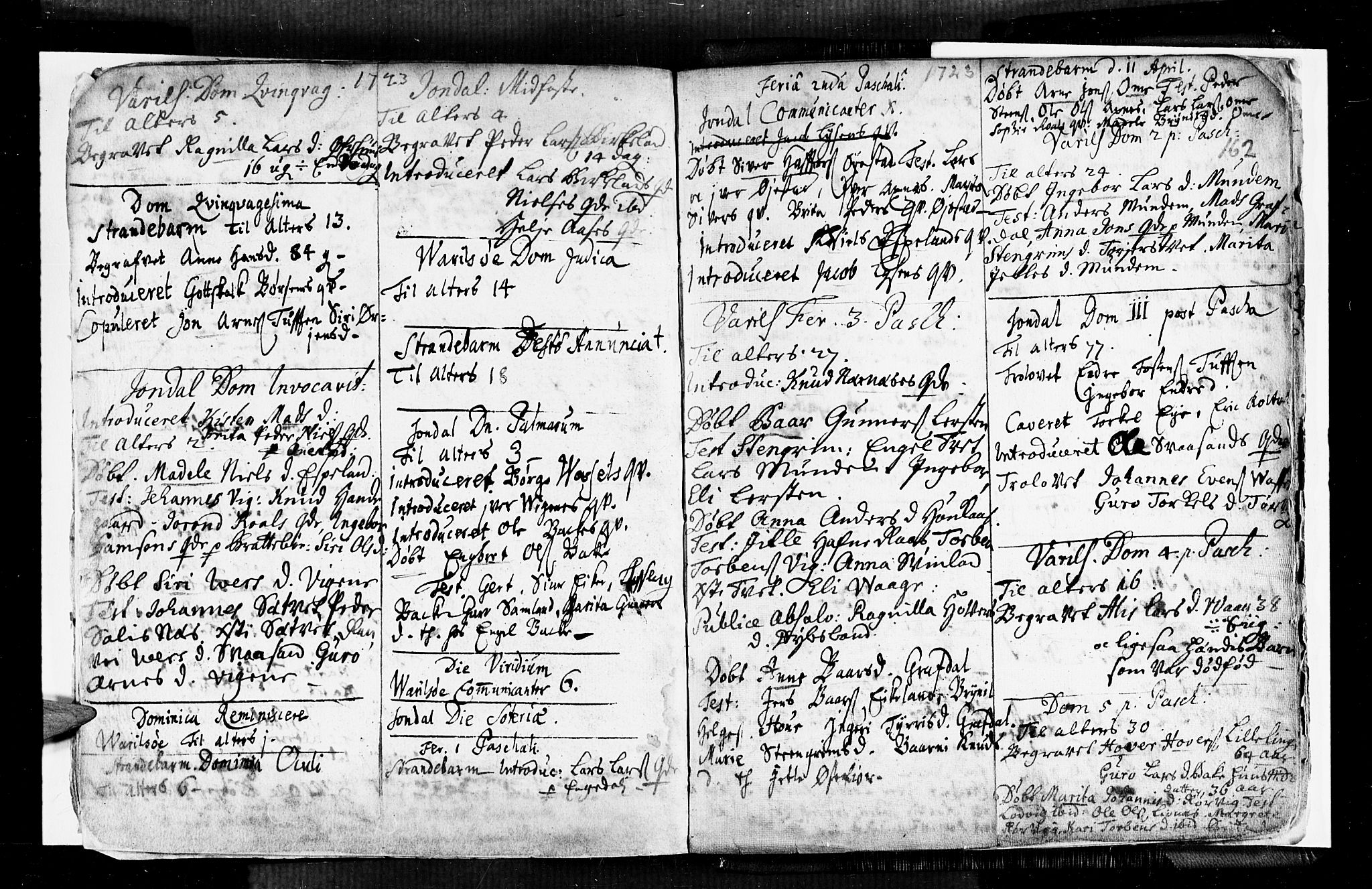 Strandebarm sokneprestembete, AV/SAB-A-78401/H/Haa: Parish register (official) no. A 1, 1670-1726, p. 162